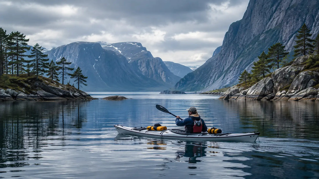 European sprint kayakers racing at an elite international flat-water competition