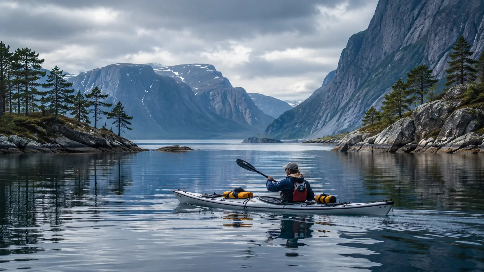 European sprint kayakers racing at an elite international flat-water competition