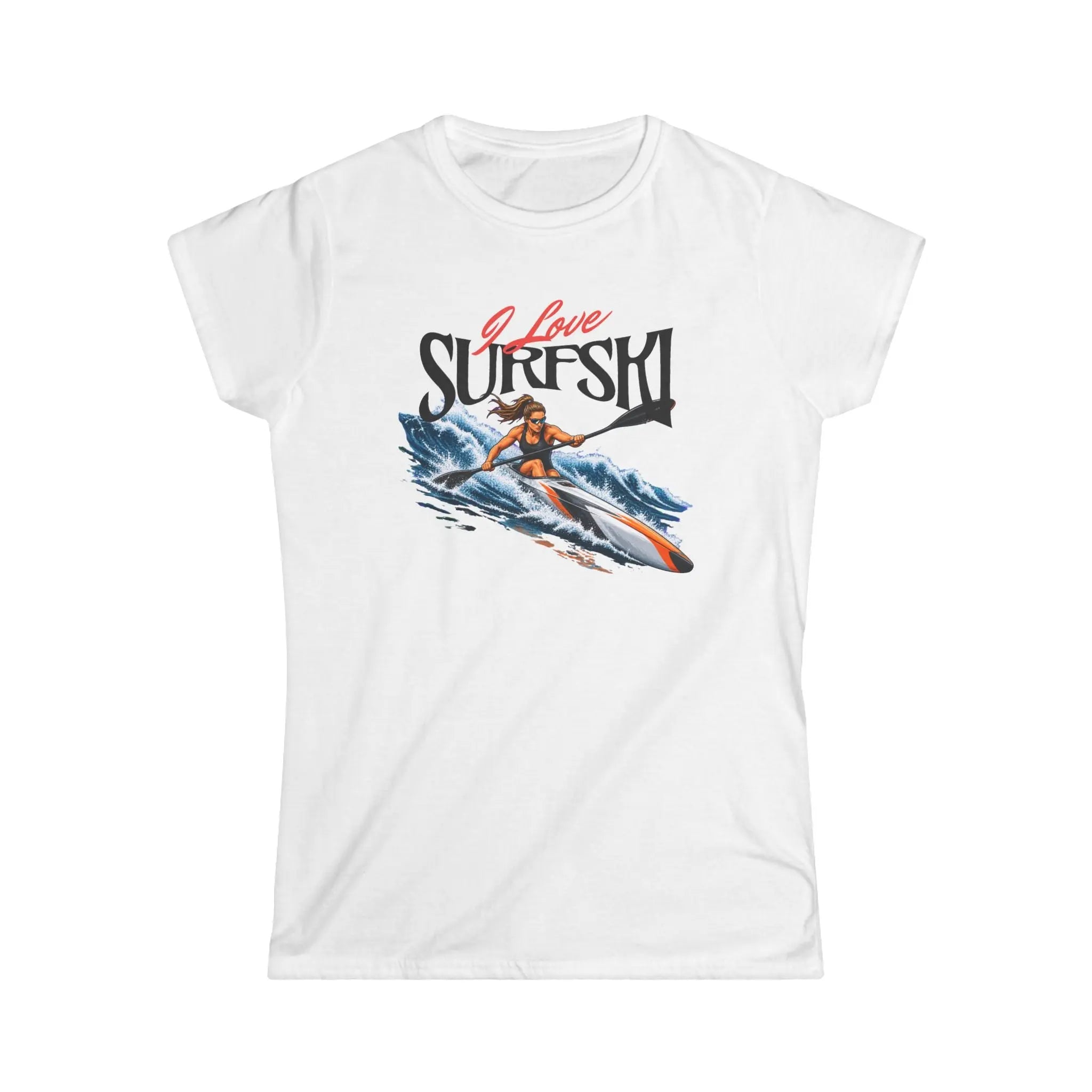 I Love Surfski Fitted Tee