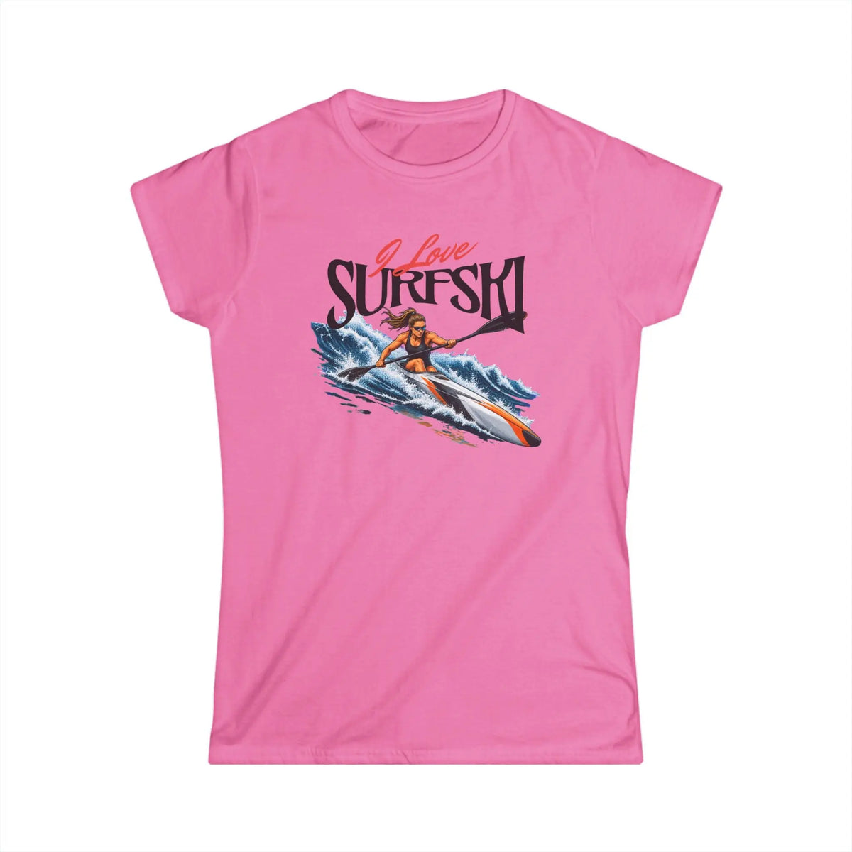 I Love Surfski Fitted Tee