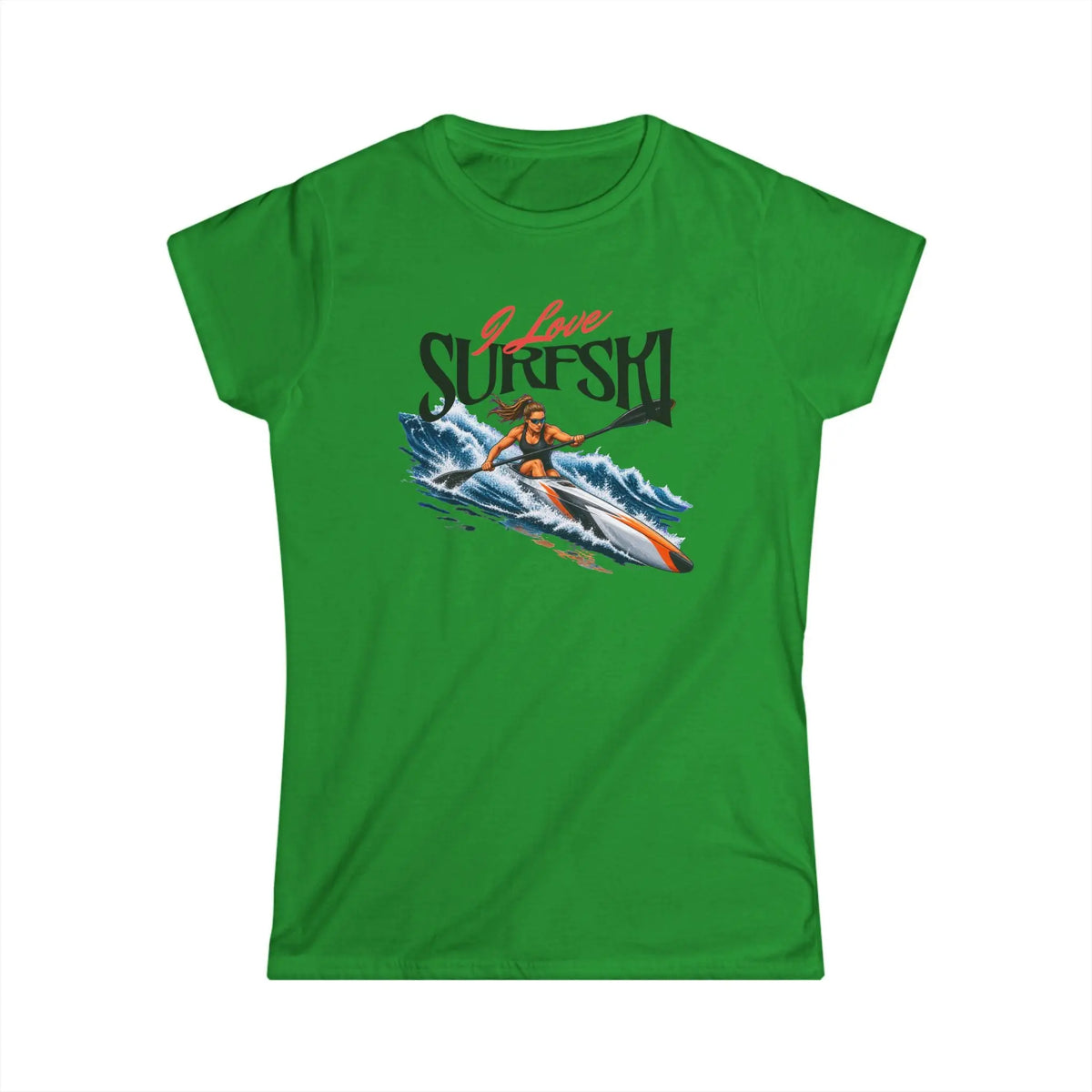 I Love Surfski Fitted Tee
