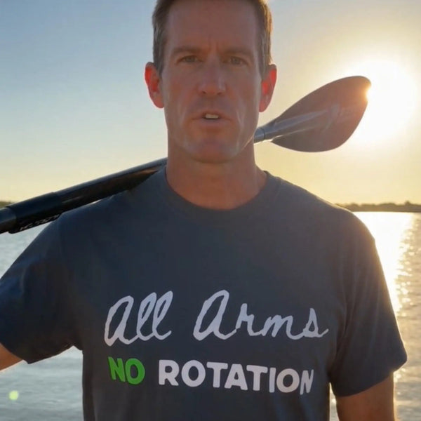 No Rotation unisex tee lifestyle image — funny paddling technique gift tee — Vector Paddle