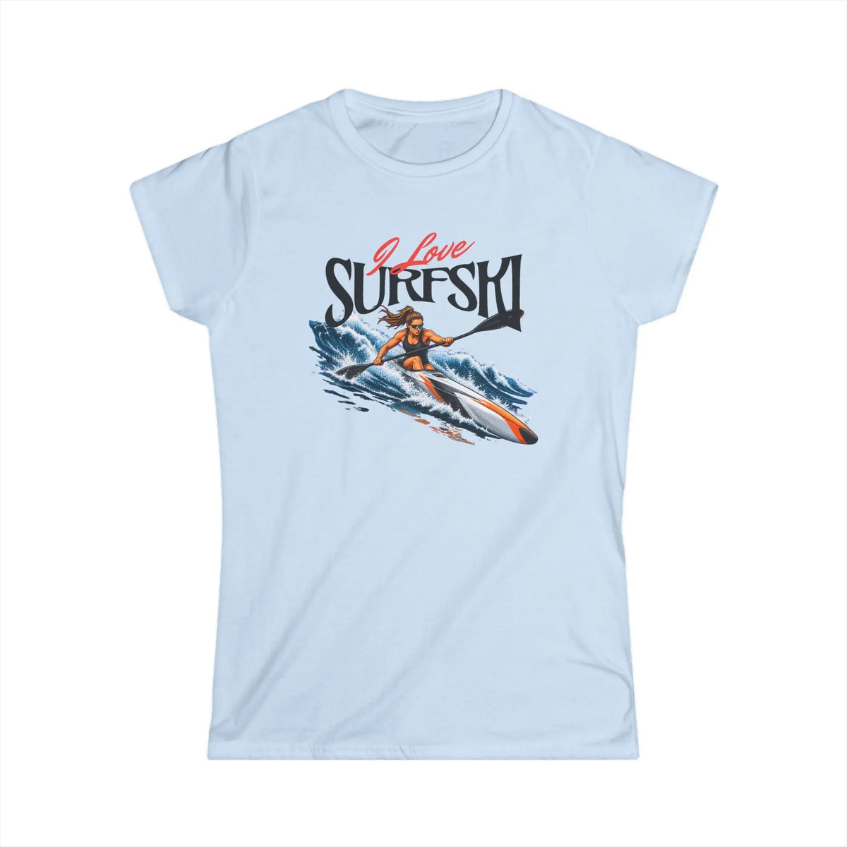 I Love Surfski Fitted Tee