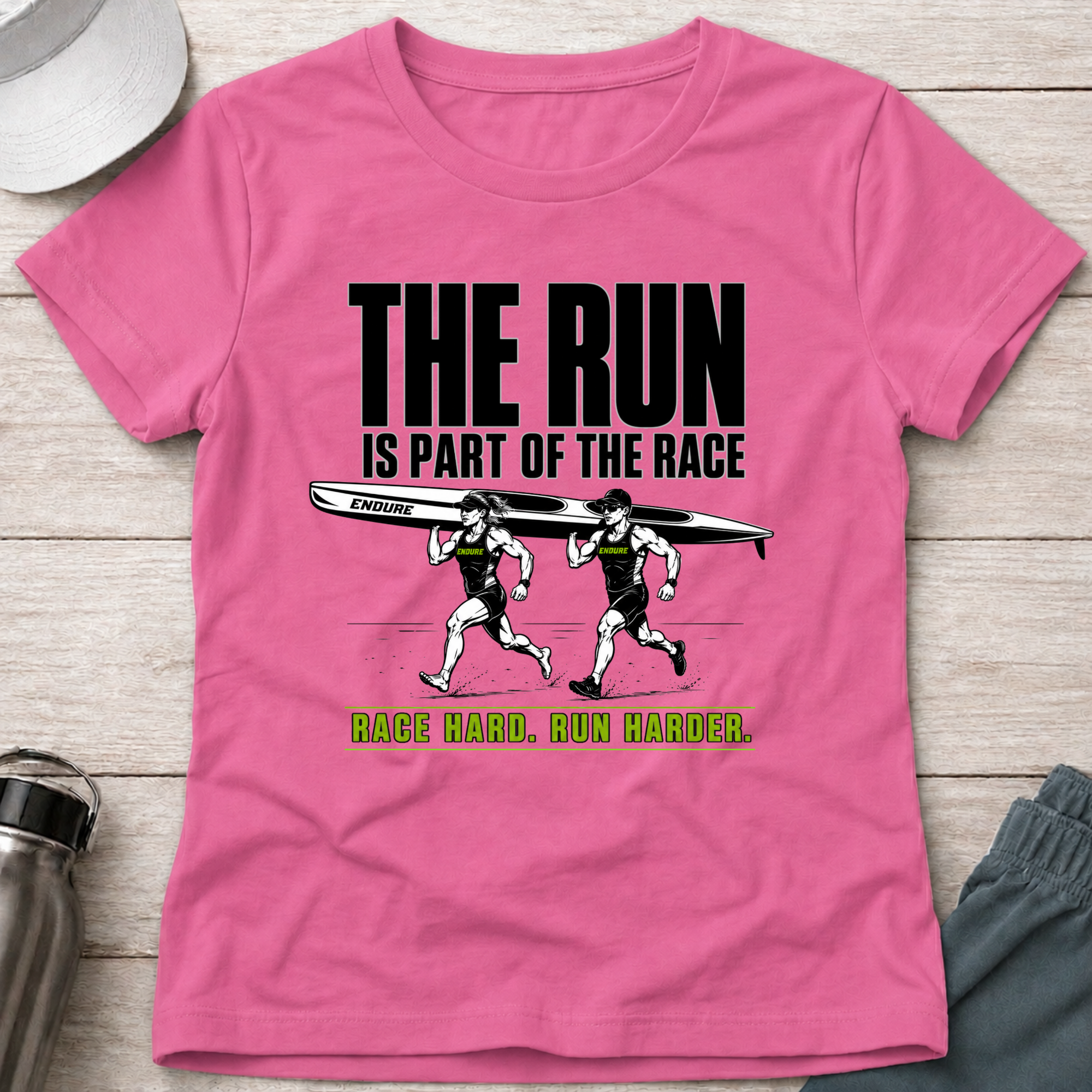 Endure The Run Is Part Of The Race — Fitted Tee 