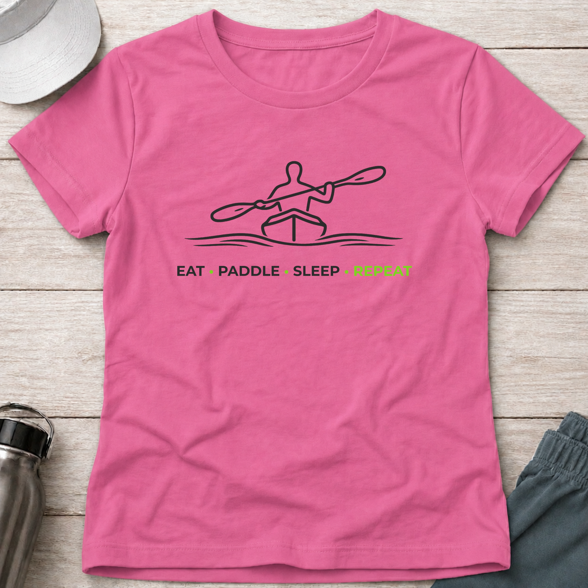Drift Eat Paddle Sleep Repeat - Fitted Tee 
