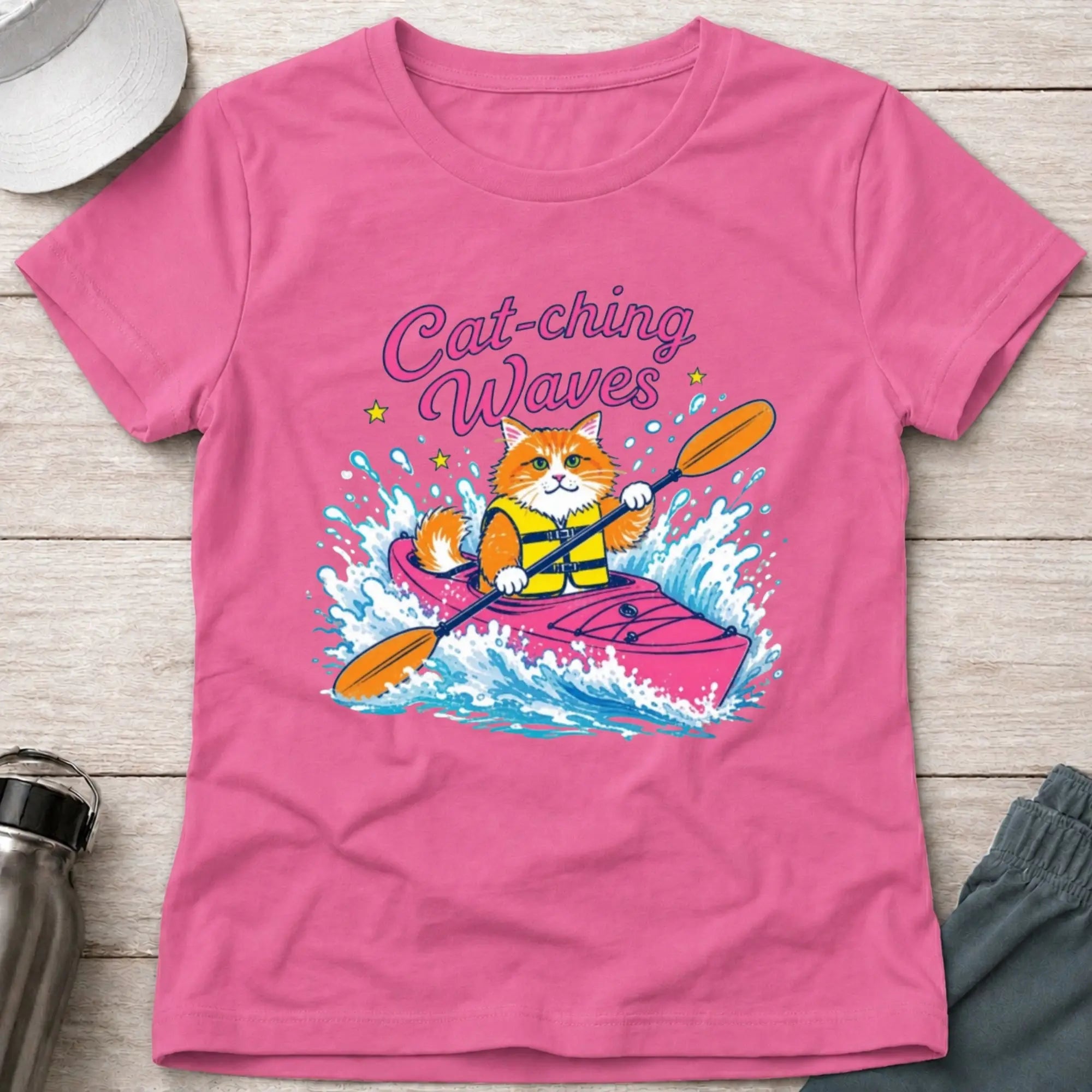 Azalea Cat-ching Waves cat fitted paddling tee — Vector Paddle