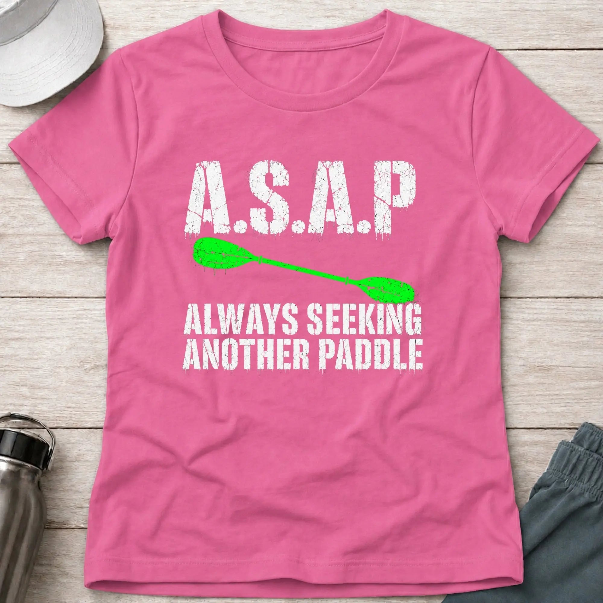 Azalea A.S.A.P. fitted tee — Always Seeking Another Paddle gift for women — Vector Paddle