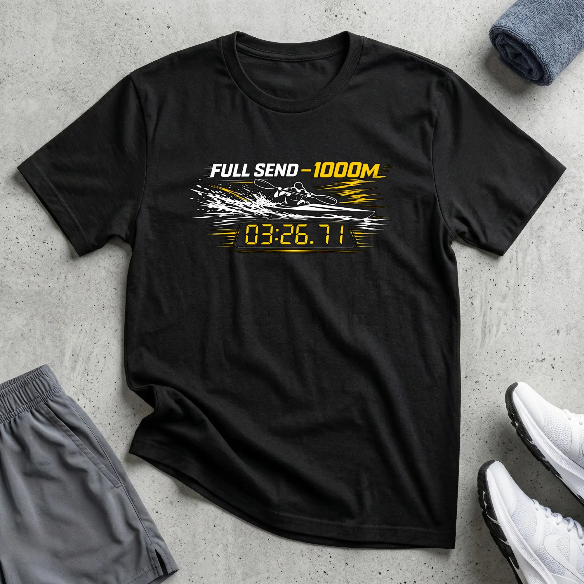 Full Send - 1000m. Kayak Sprint T-Shirt Printify