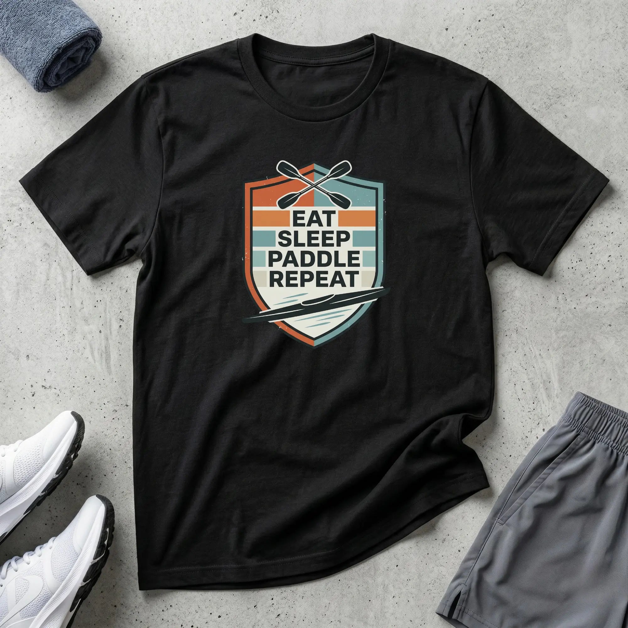 Eat Sleep Paddle Repeat | K1 Kayak T-Shirt Printify