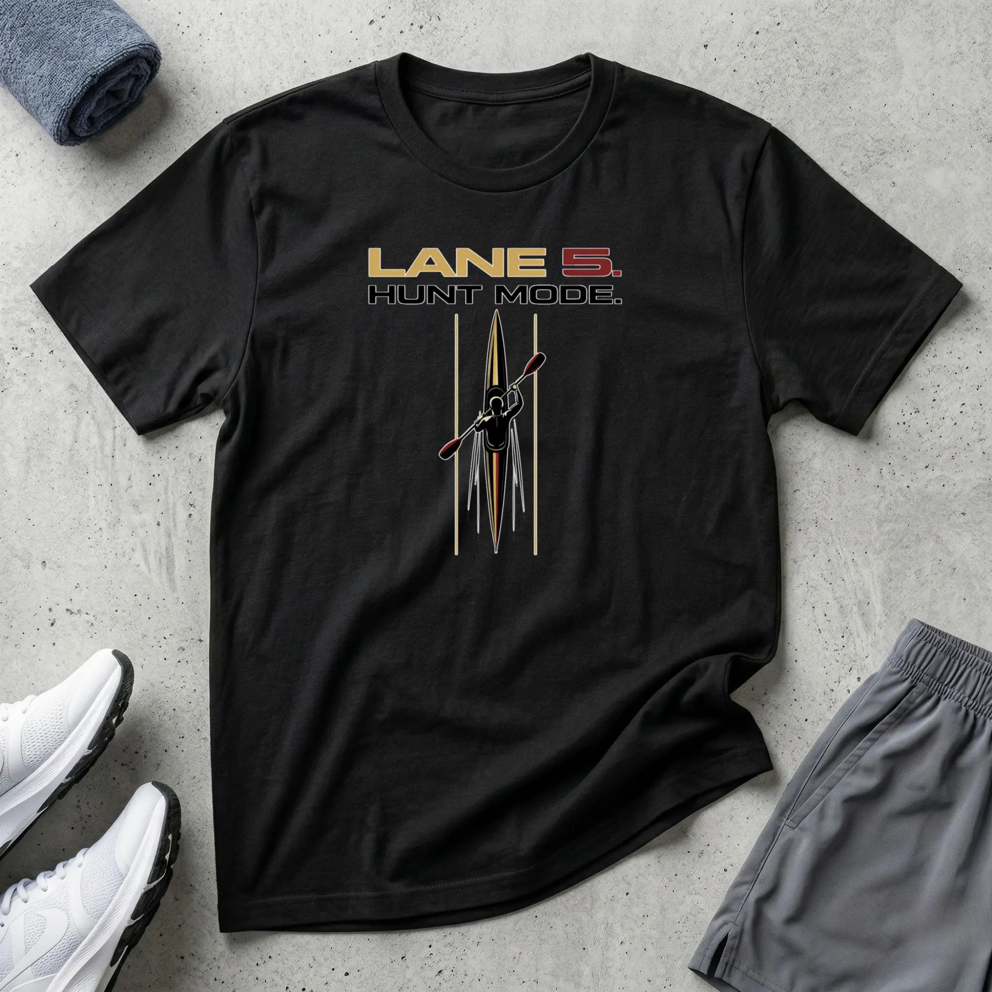 Lane 5 - Hunt Mode. Kayak Sprint T-Shirt Printify