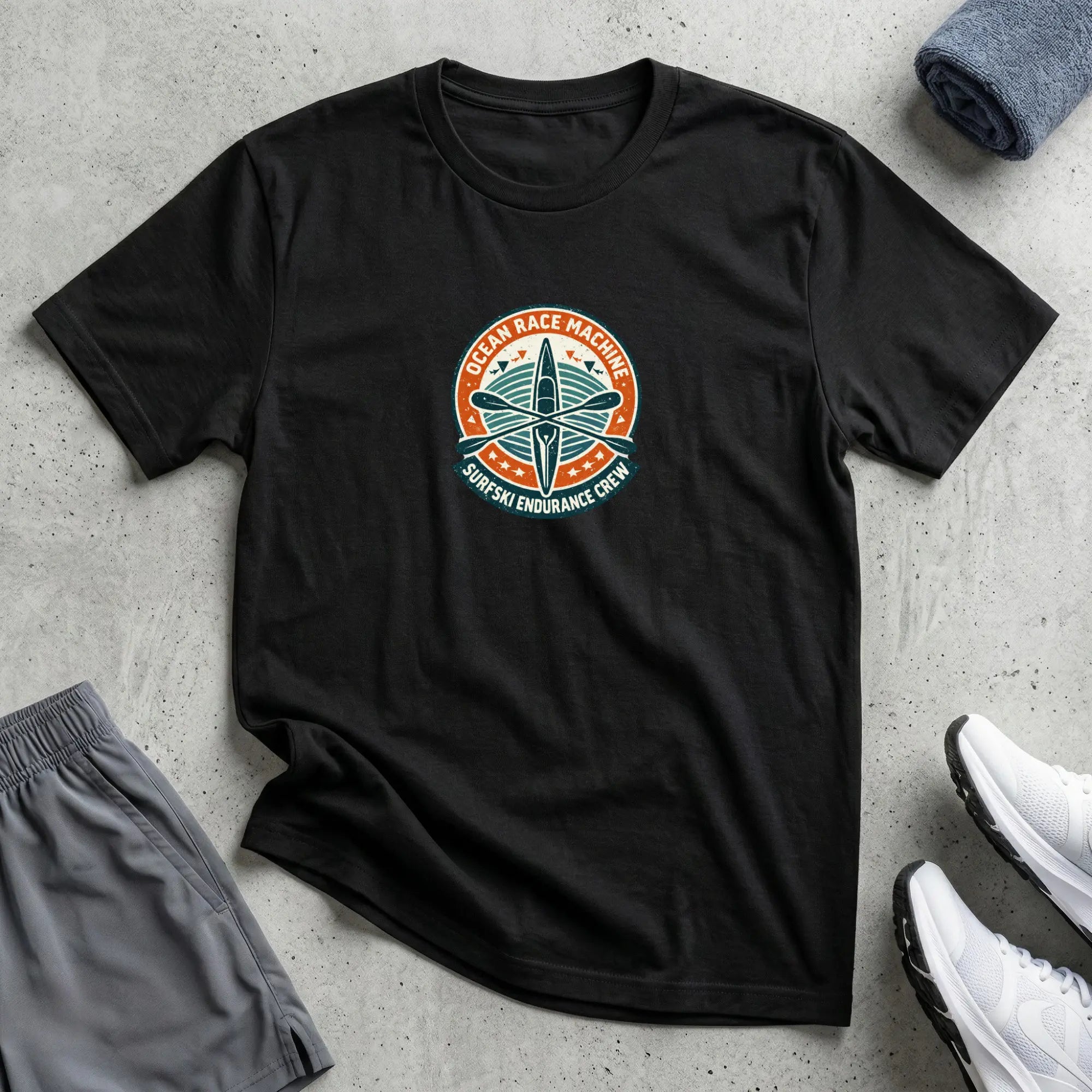 Ocean Race Machine. Surfski Crew T-Shirt Printify
