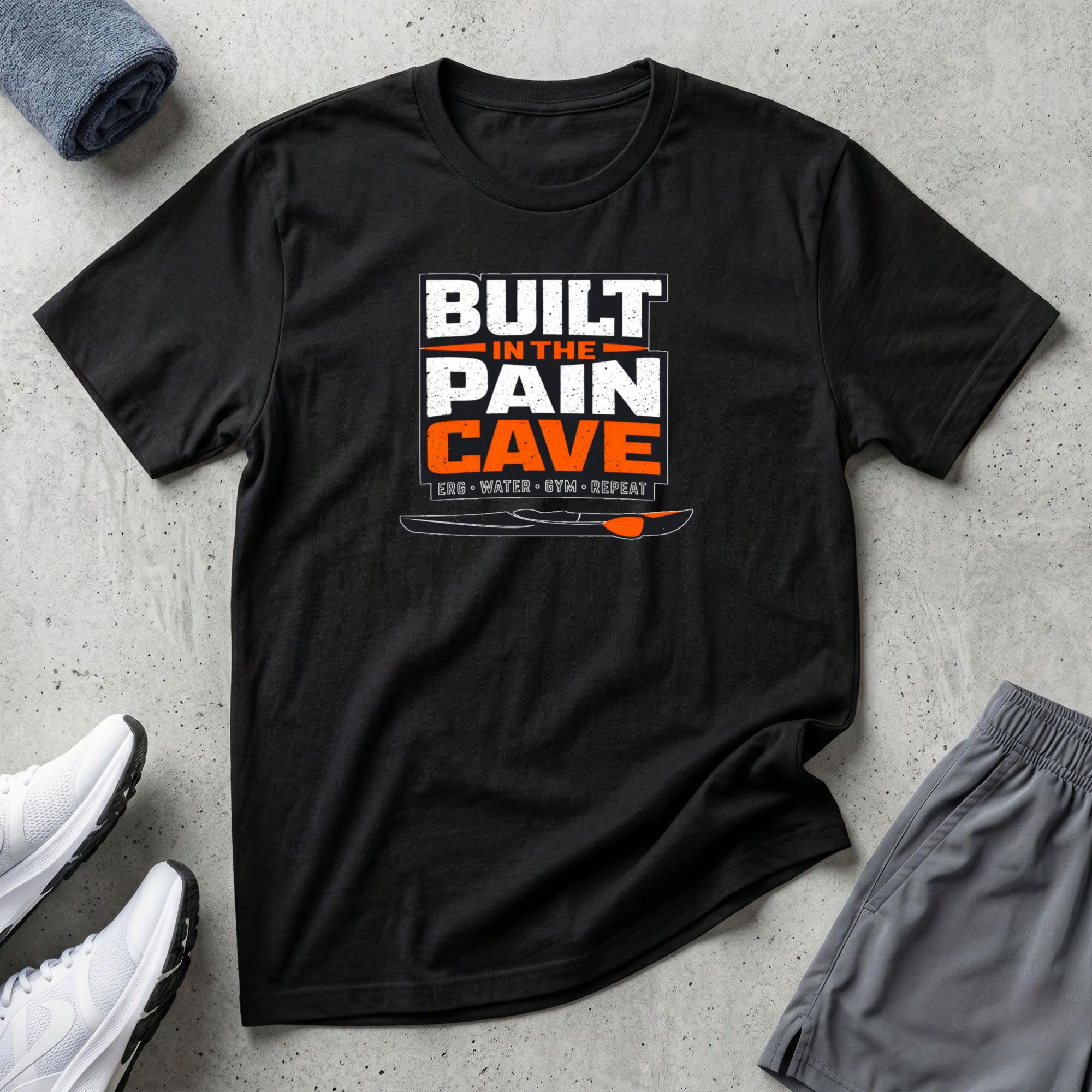 Built In The Pain Cave. Kayak Canoe T-Shirt