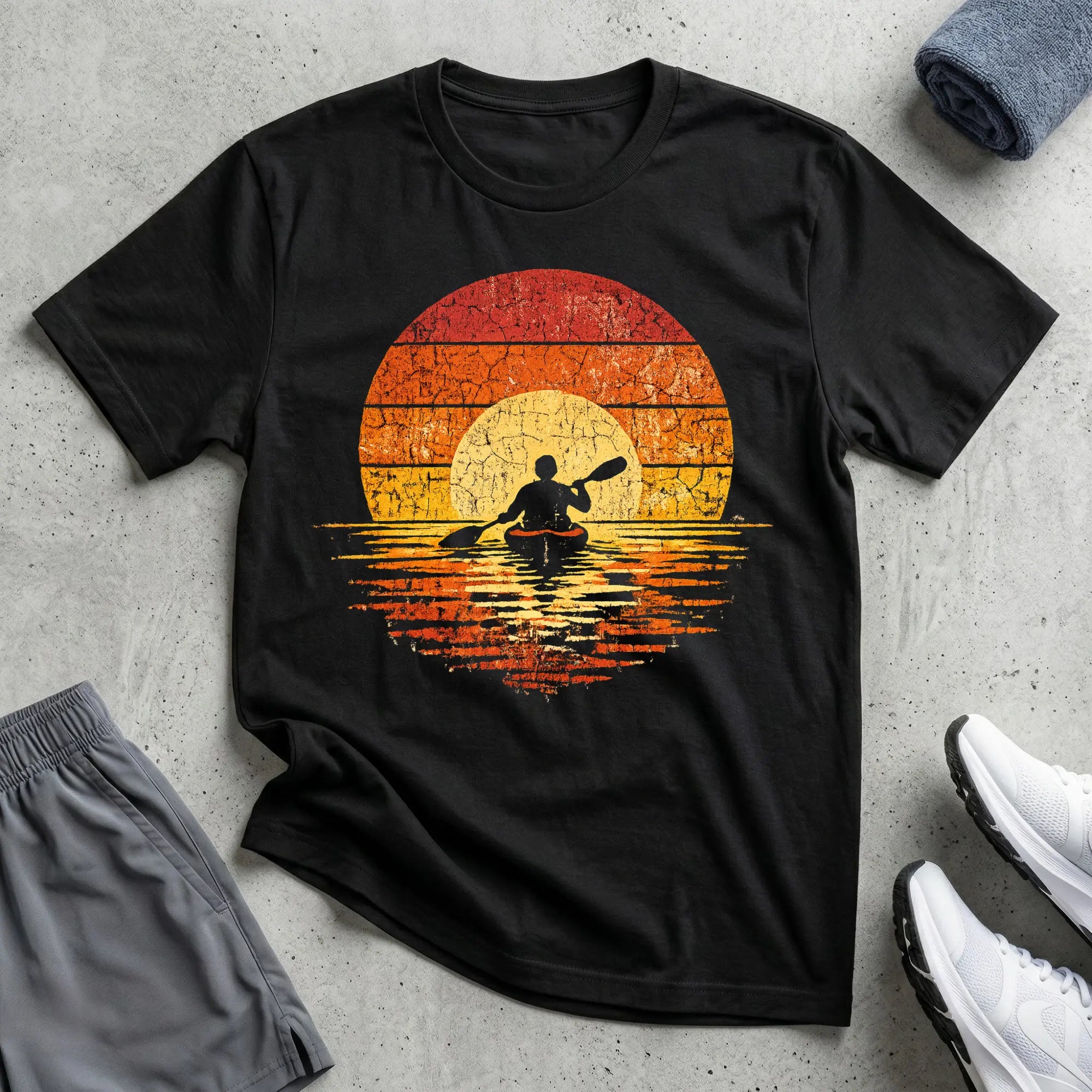 70s Retro Sunset. Relaxed T-Shirt Printify