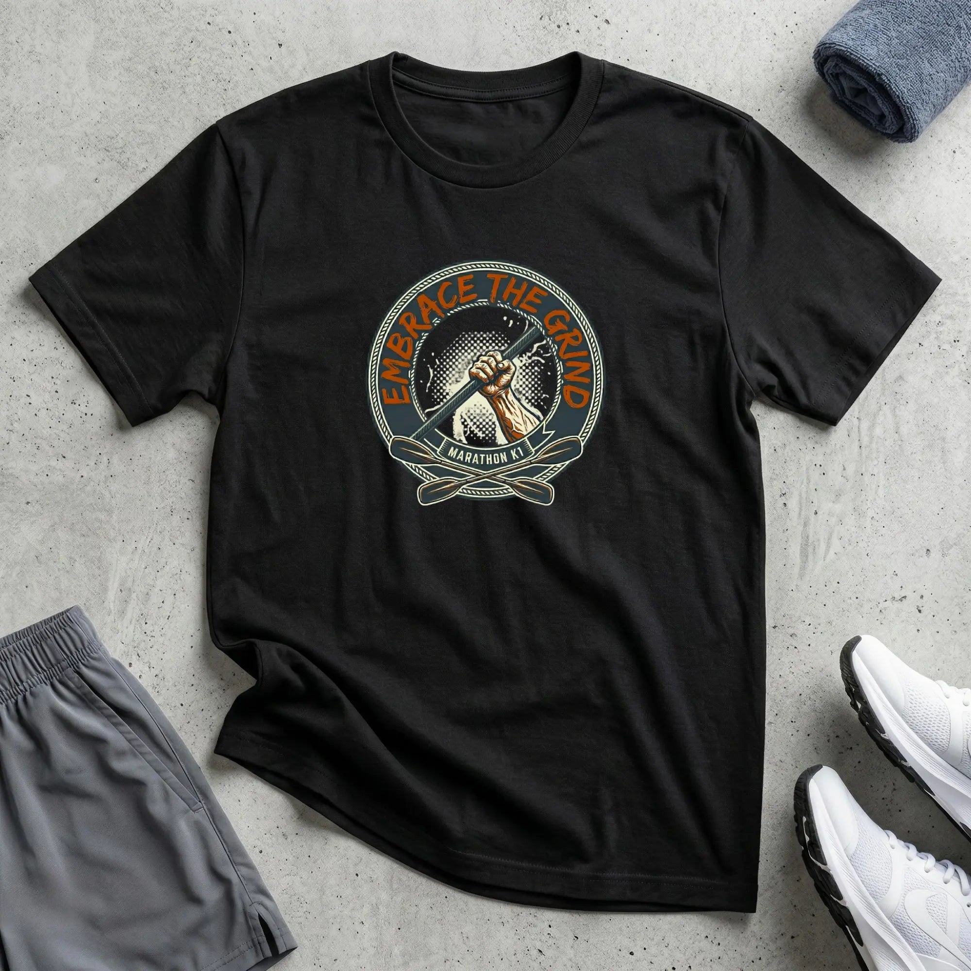 Embrace The Grind. Marathon K1 Kayak T-Shirt Printify