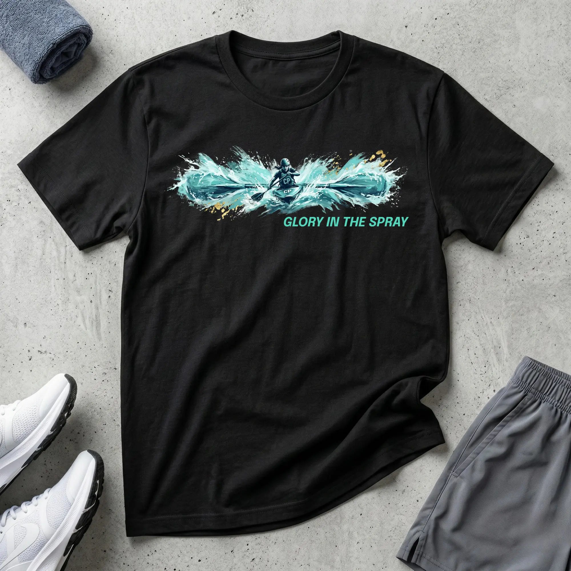 Glory In The Spray. Kayak T-Shirt Printify