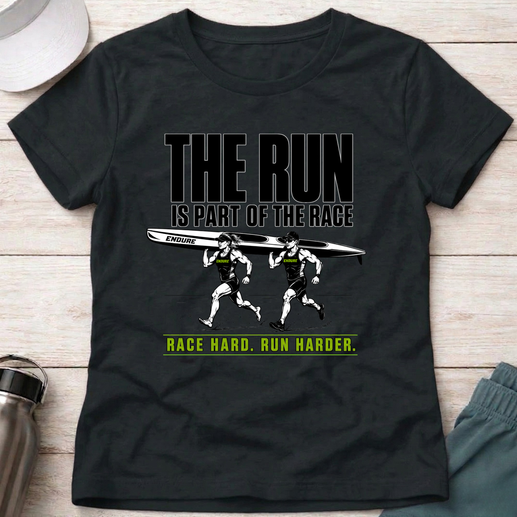 Endure The Run Is Part Of The Race — Fitted Tee 