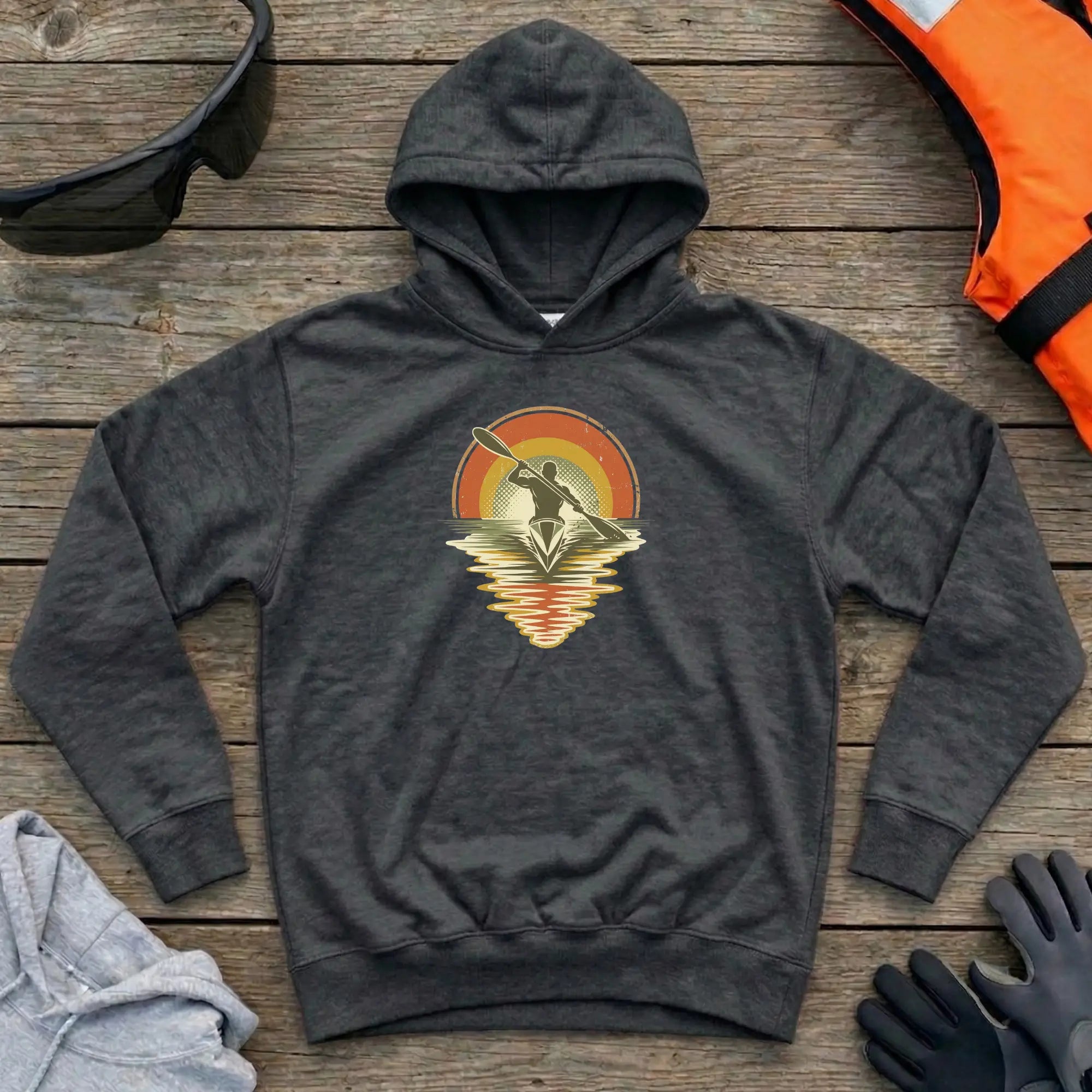 Hoodie - "Retro Sunset" | Kayak Printify