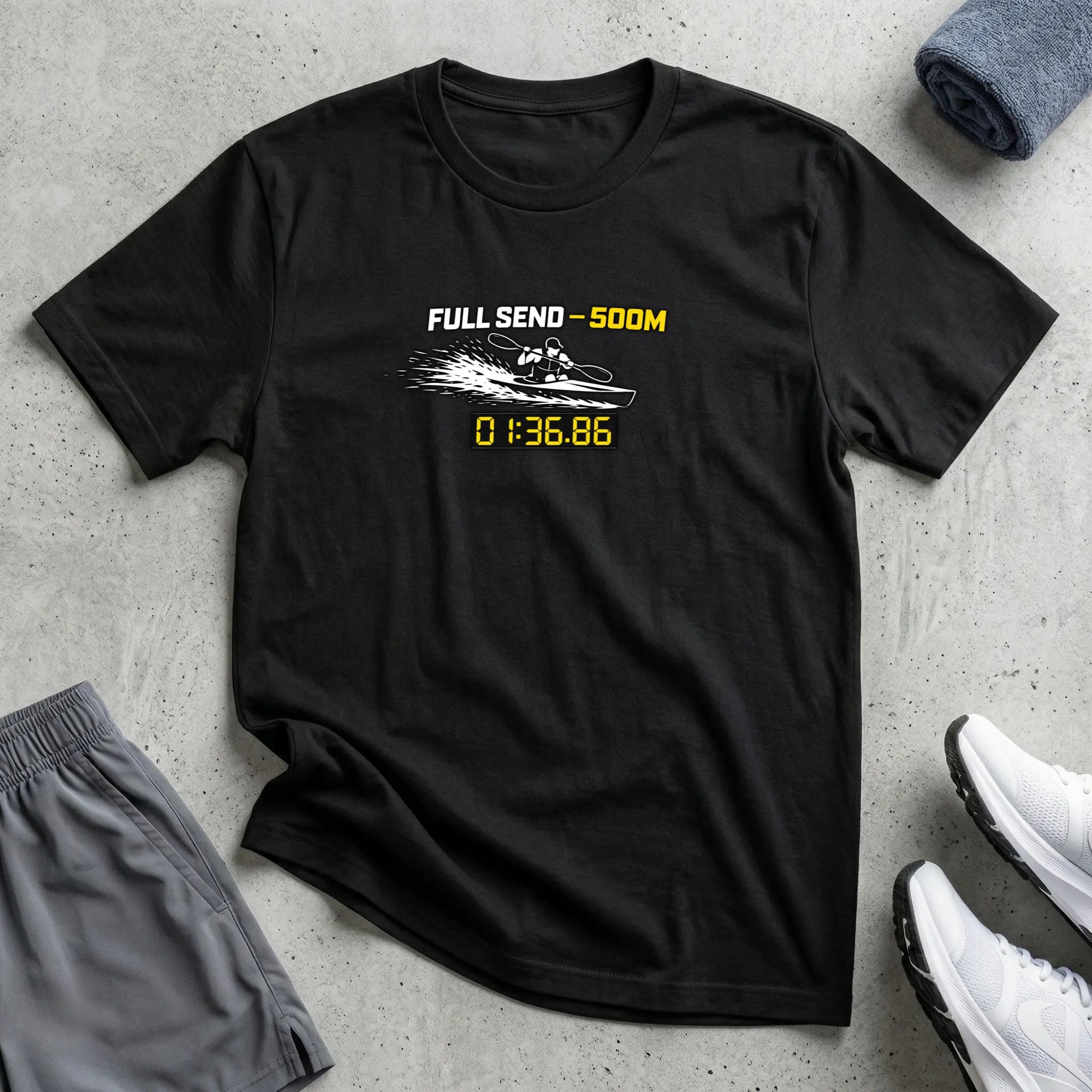 Full Send - 500m. Kayak Sprint T-Shirt Printify