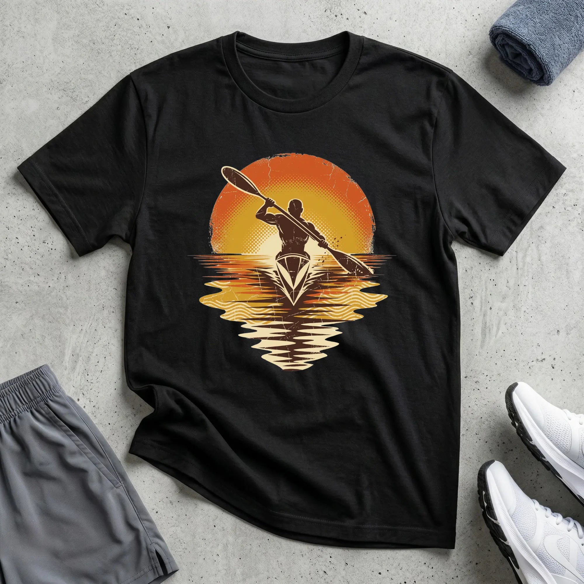 Retro Sunset Really Relaxed T-Shirt Printify