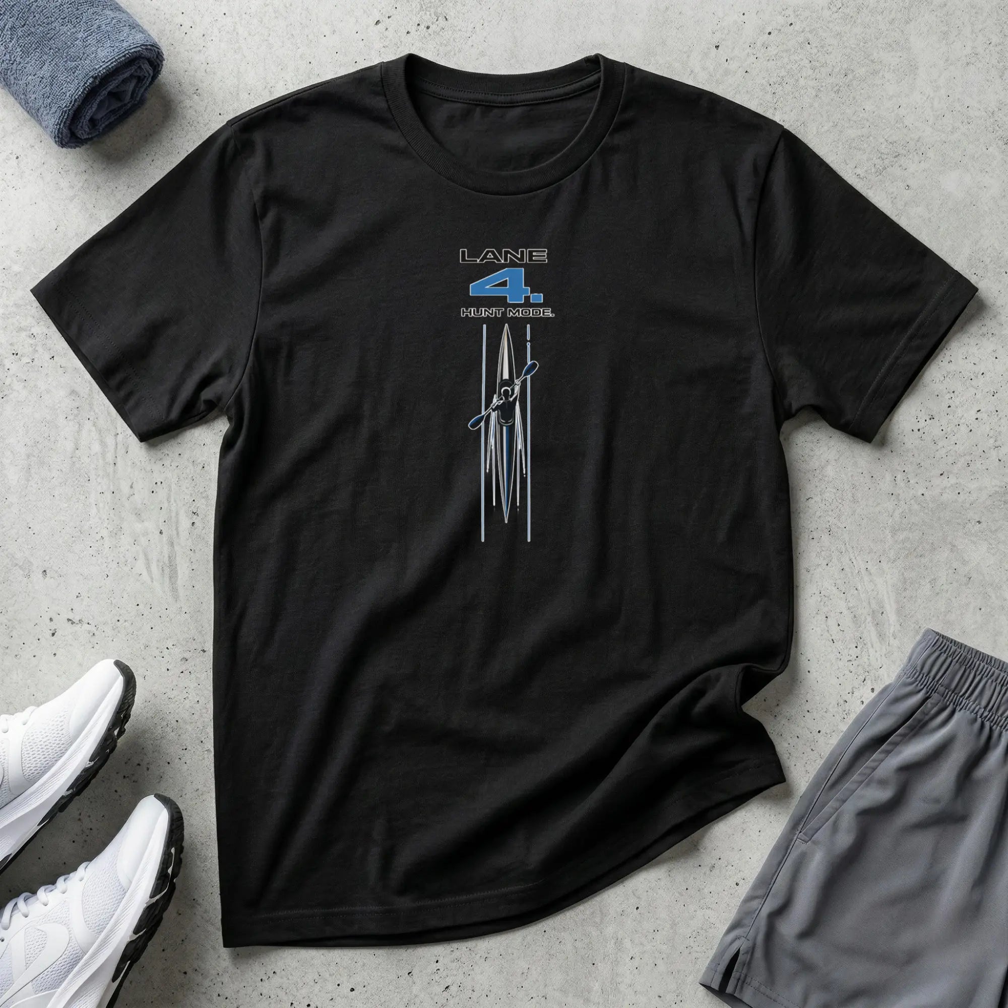 Lane 4. Hunt Mode. Kayak Sprint T-Shirt Printify