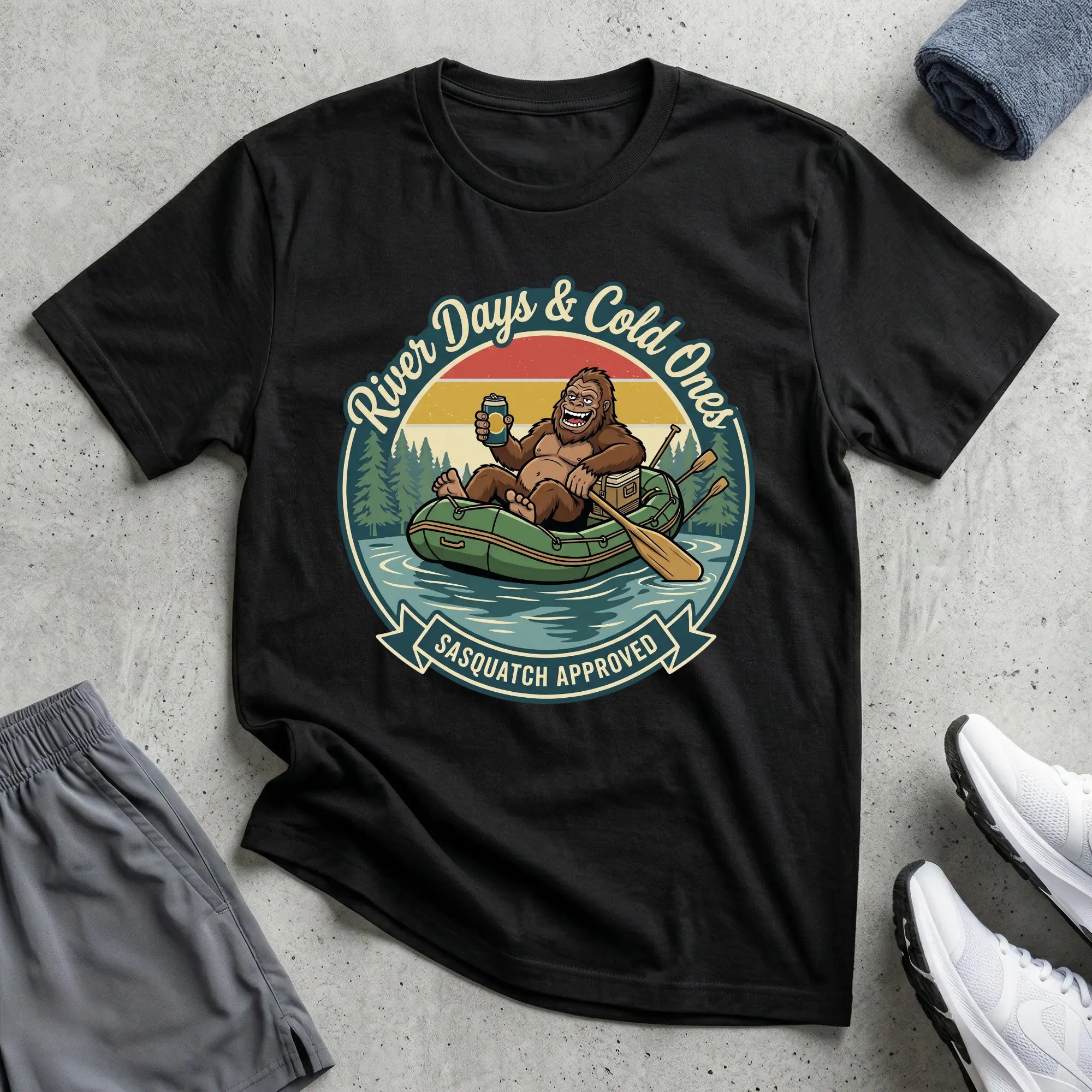 River Days & Cold Ones. Rafting T-Shirt - RELAXED Printify