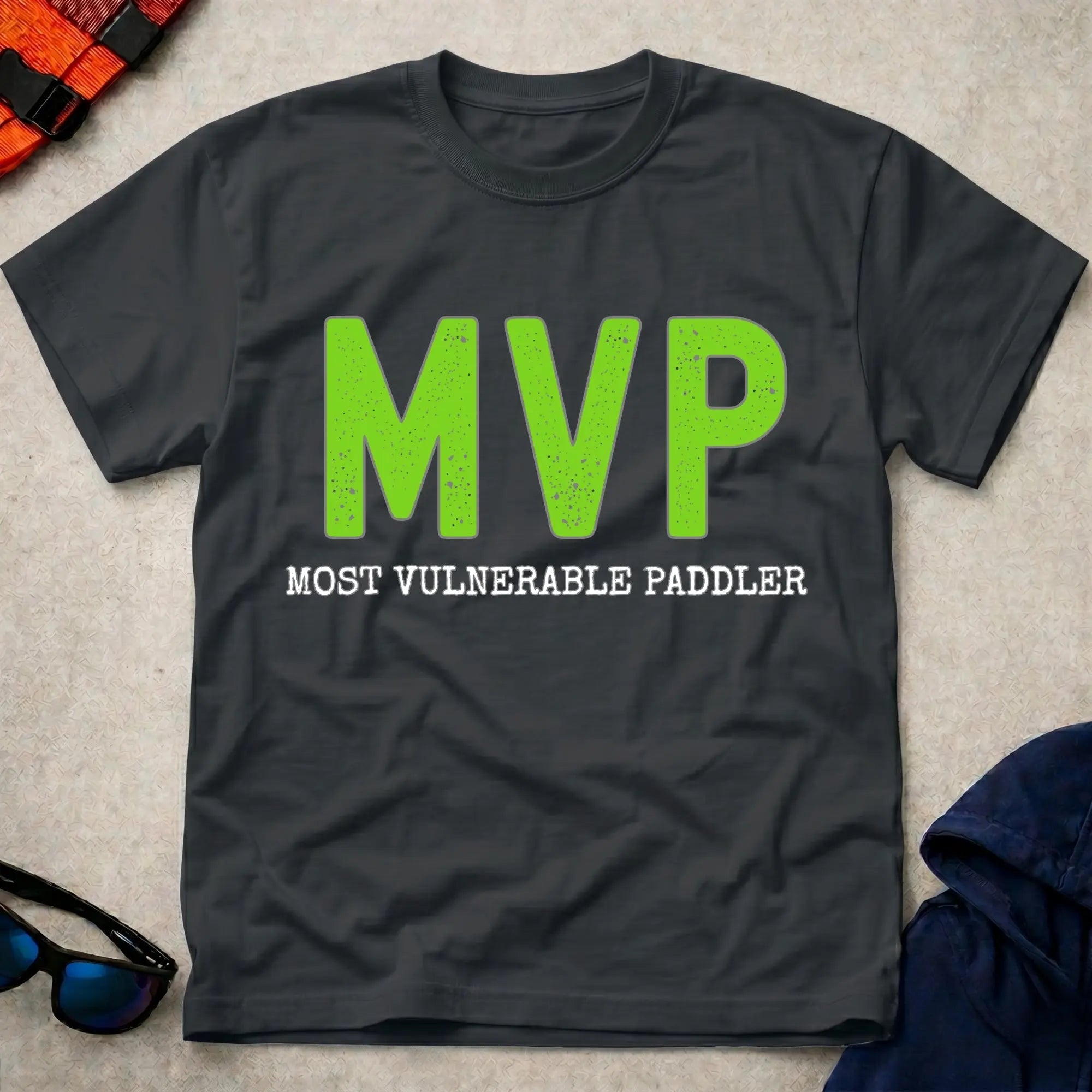 Black Most Vulnerable Paddler paddling tee — Vector Paddle