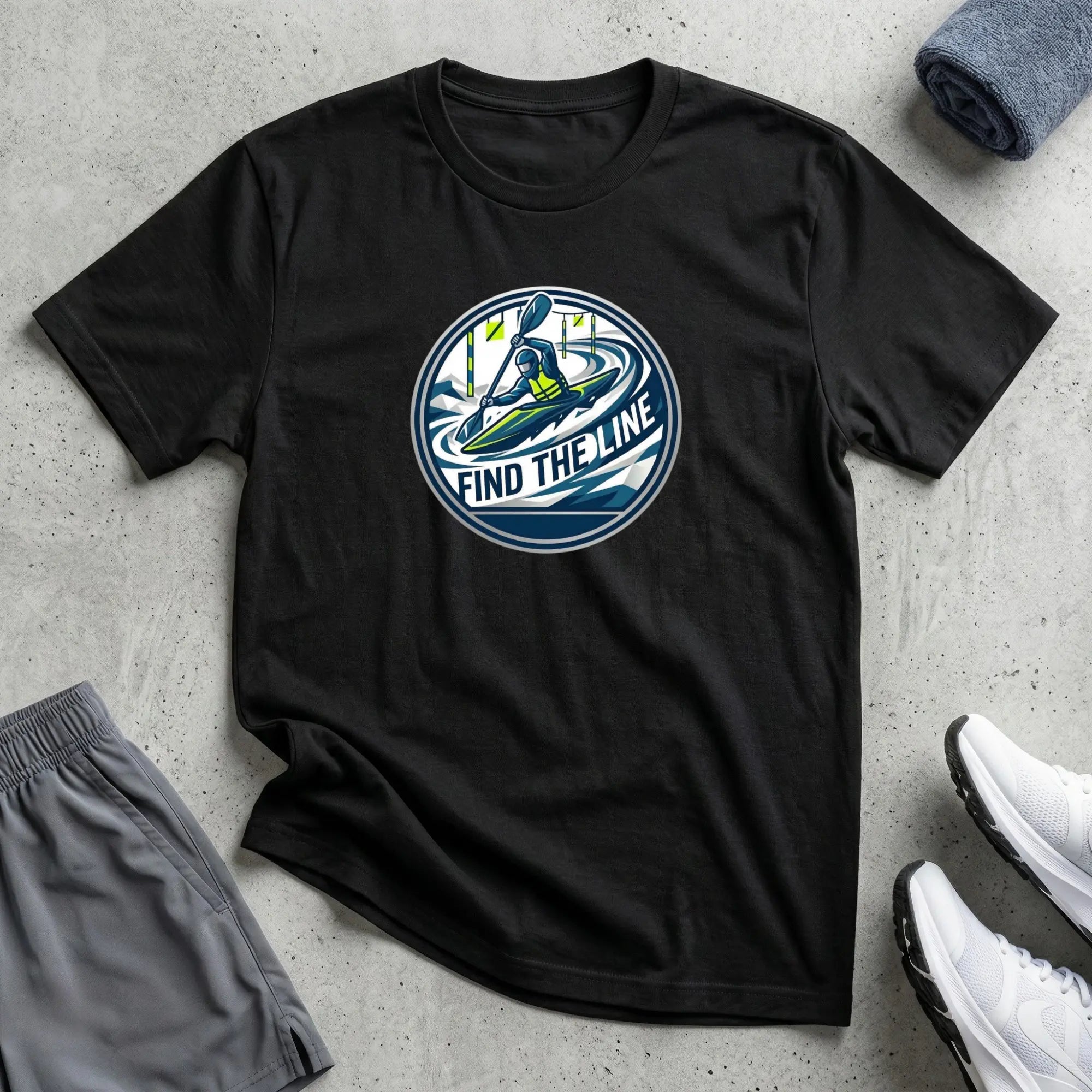 Slalom. Find The Line. Kayak Cross T-Shirt Printify
