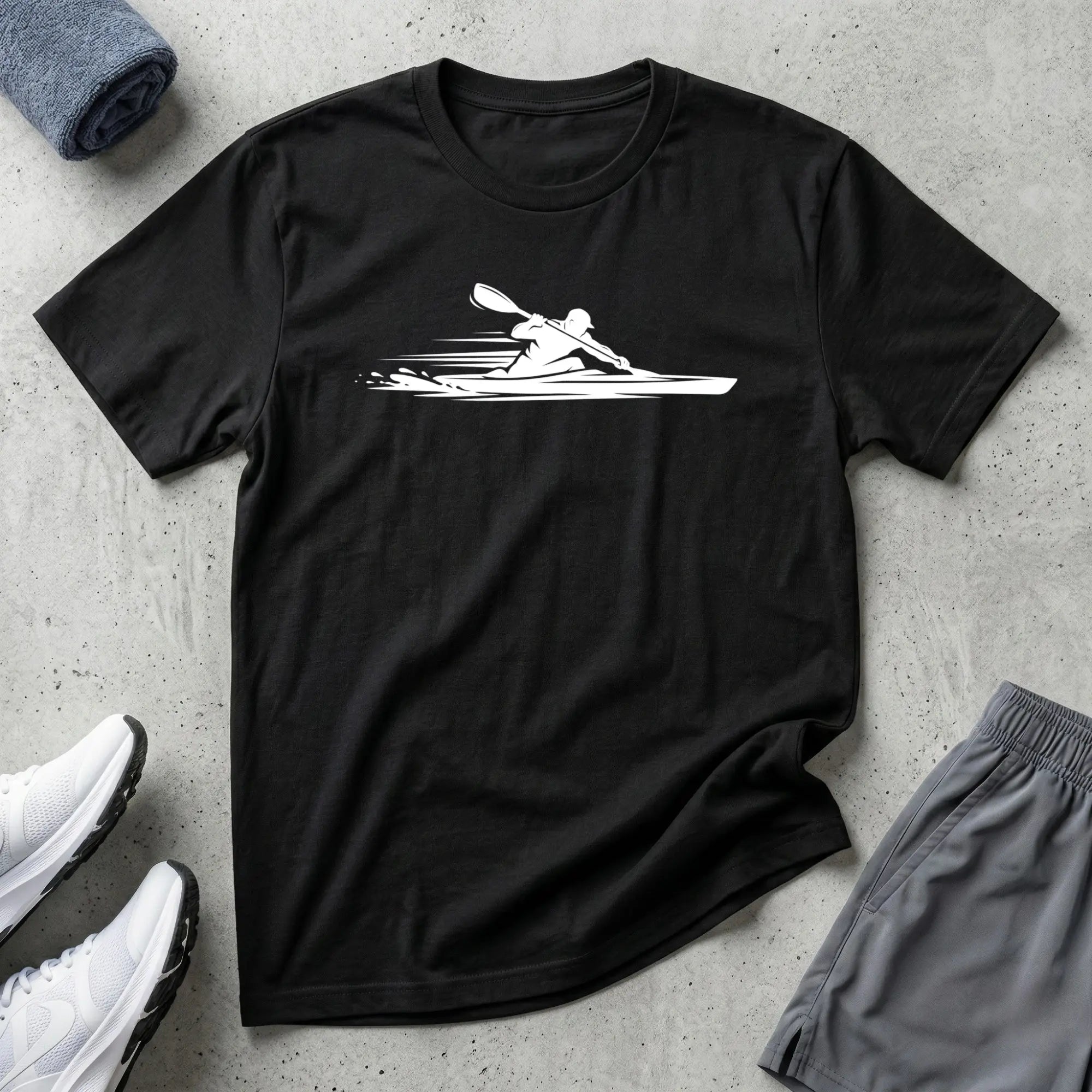 K1 Kayak Sprint T-Shirt bright silhouette Printify