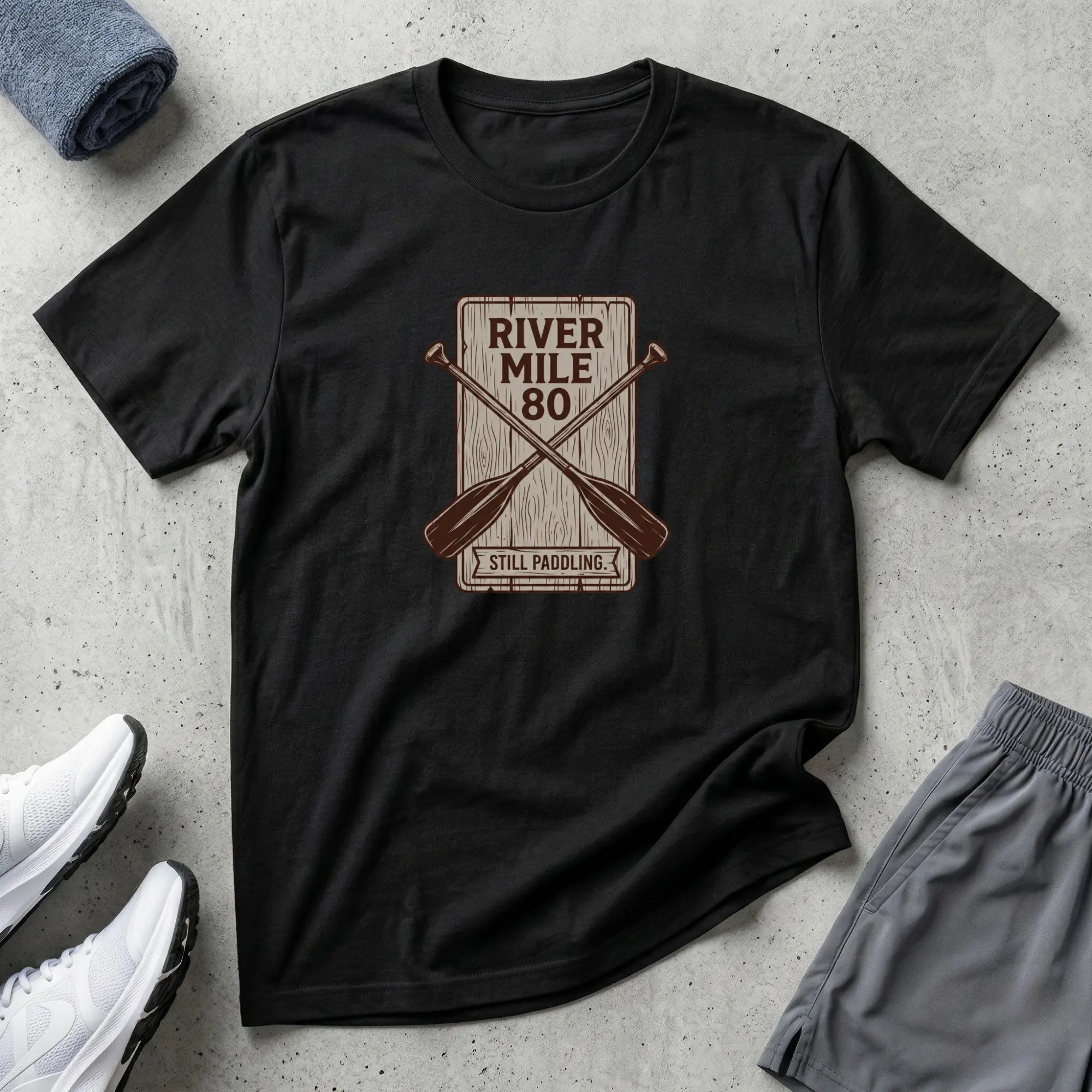 River Mile 80 - Still Paddling. Canoe T-Shirt Printify