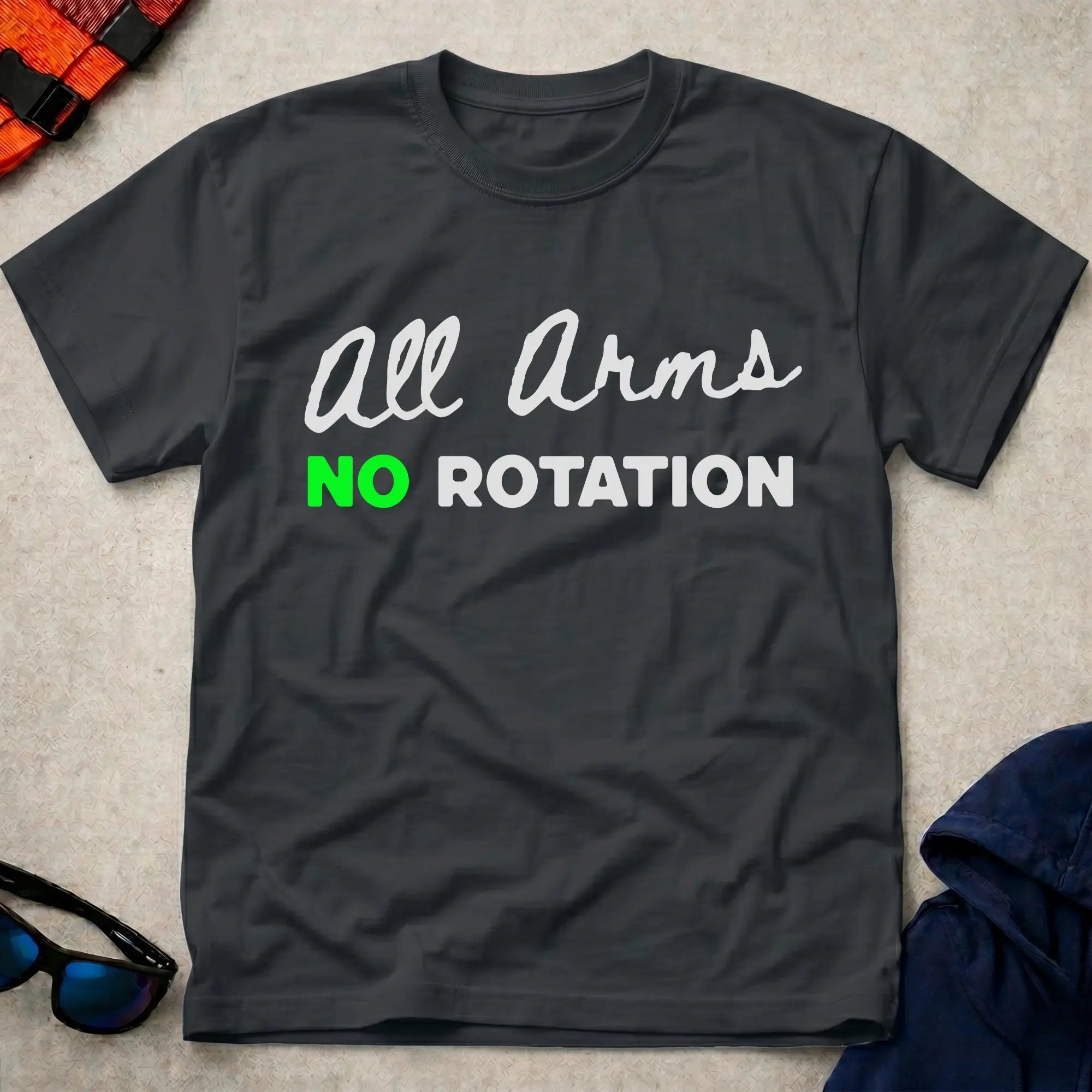 Black No Rotation tee — funny paddling technique gift — Vector Paddle