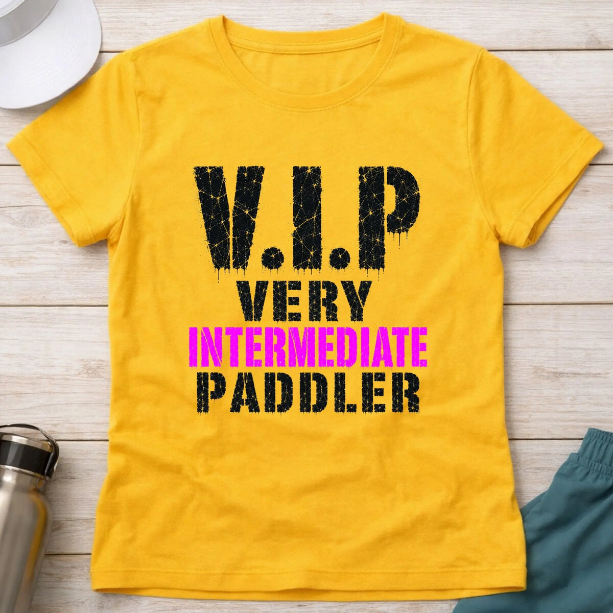 Daisy Very Intermediate Paddler fitted tee — funny paddling gift for women — Vector Paddle