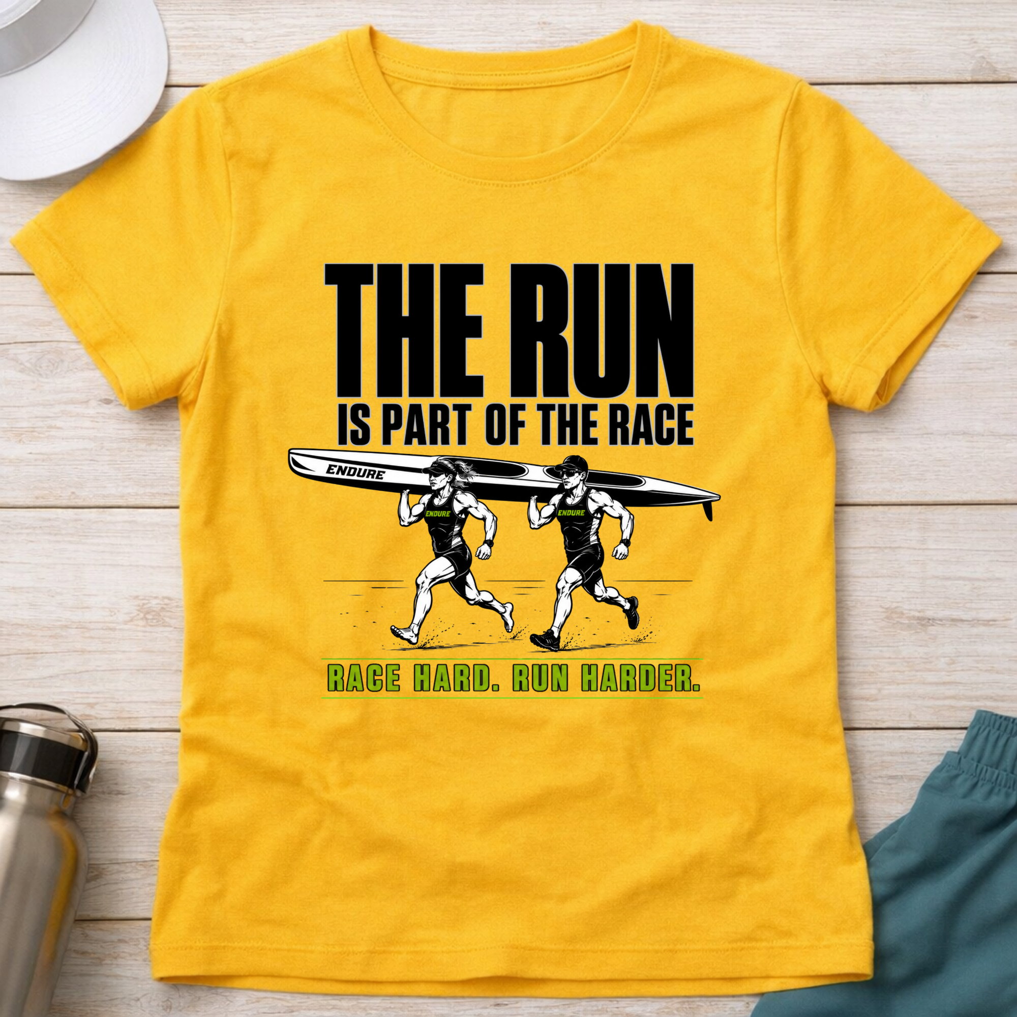 Endure The Run Is Part Of The Race — Fitted Tee 