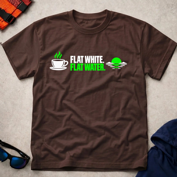 Dark Chocolate Flat White Flat Water T-Shirt – Vector Paddle