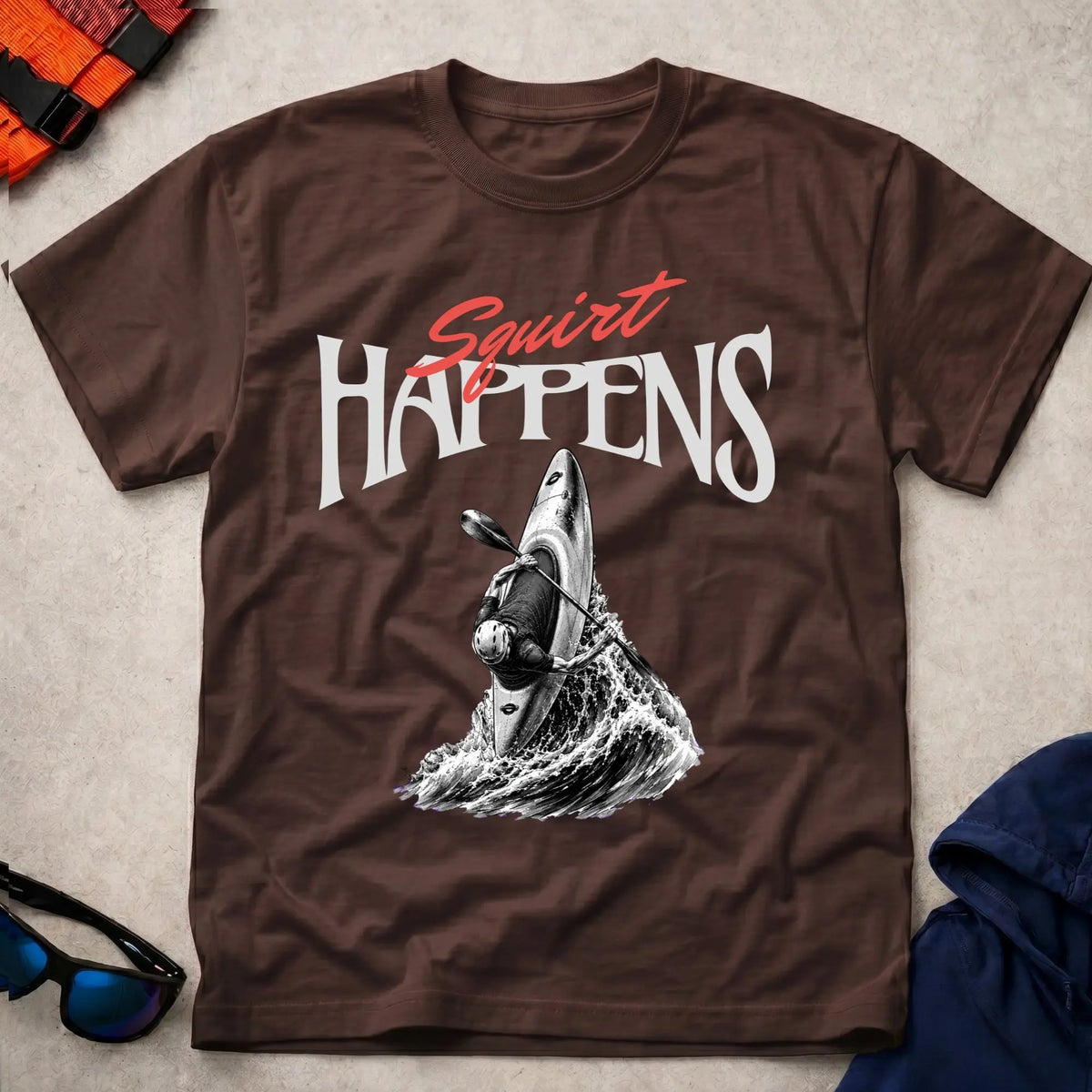 Dark Chocolate Squirt Happens T-Shirt – Vector Paddle