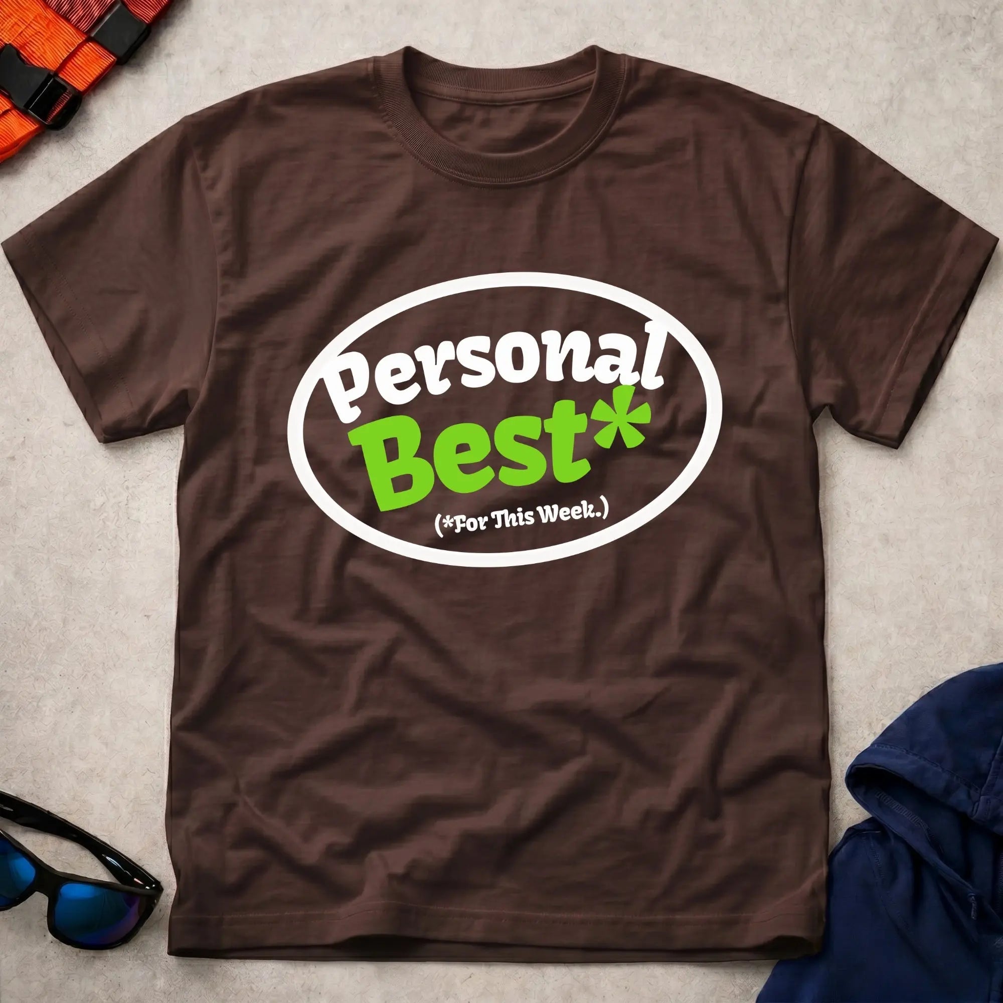 Dark Chocolate Personal Best* tee — funny racing paddler gift — Vector Paddle