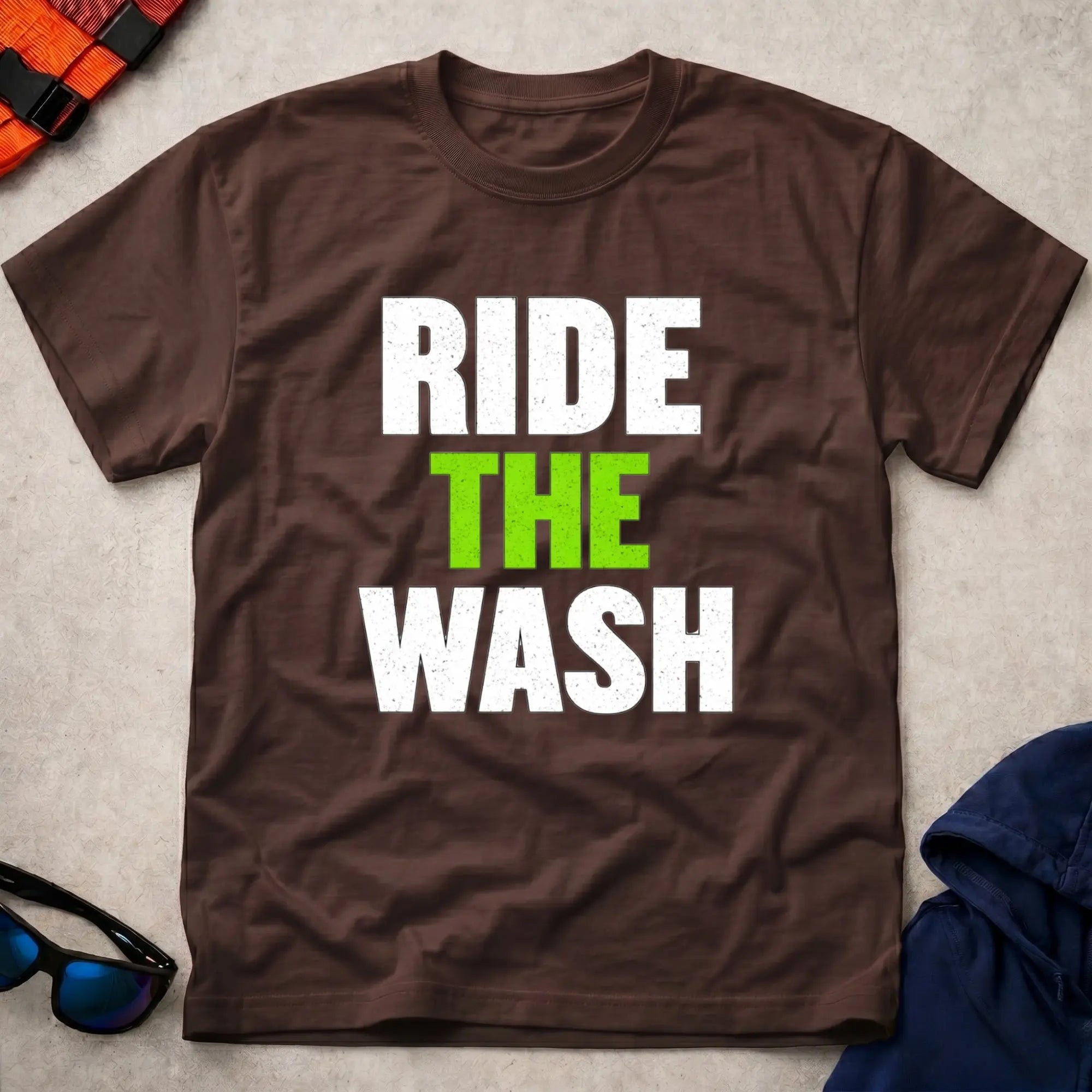 Dark Chocolate Ride The Wash surfski paddling tee — Vector Paddle