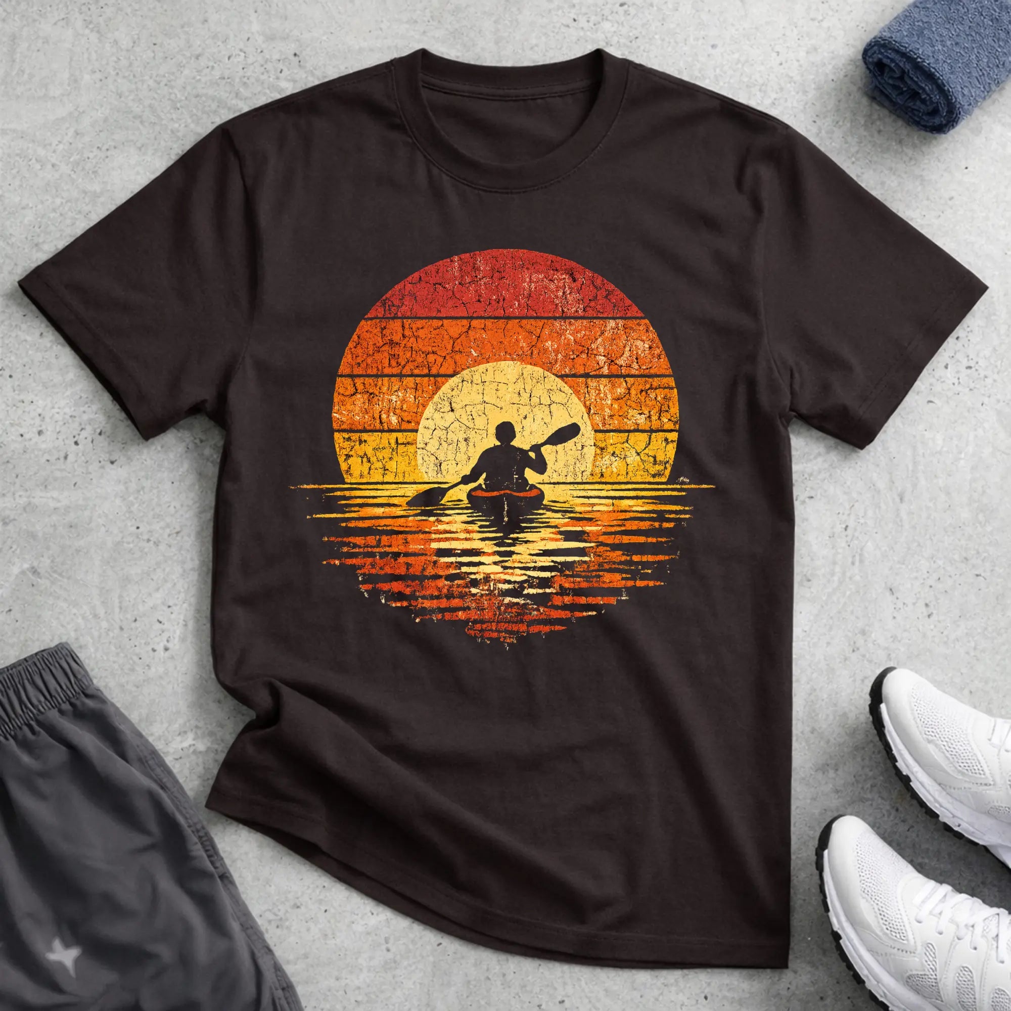 70s Retro Sunset. Relaxed T-Shirt Printify