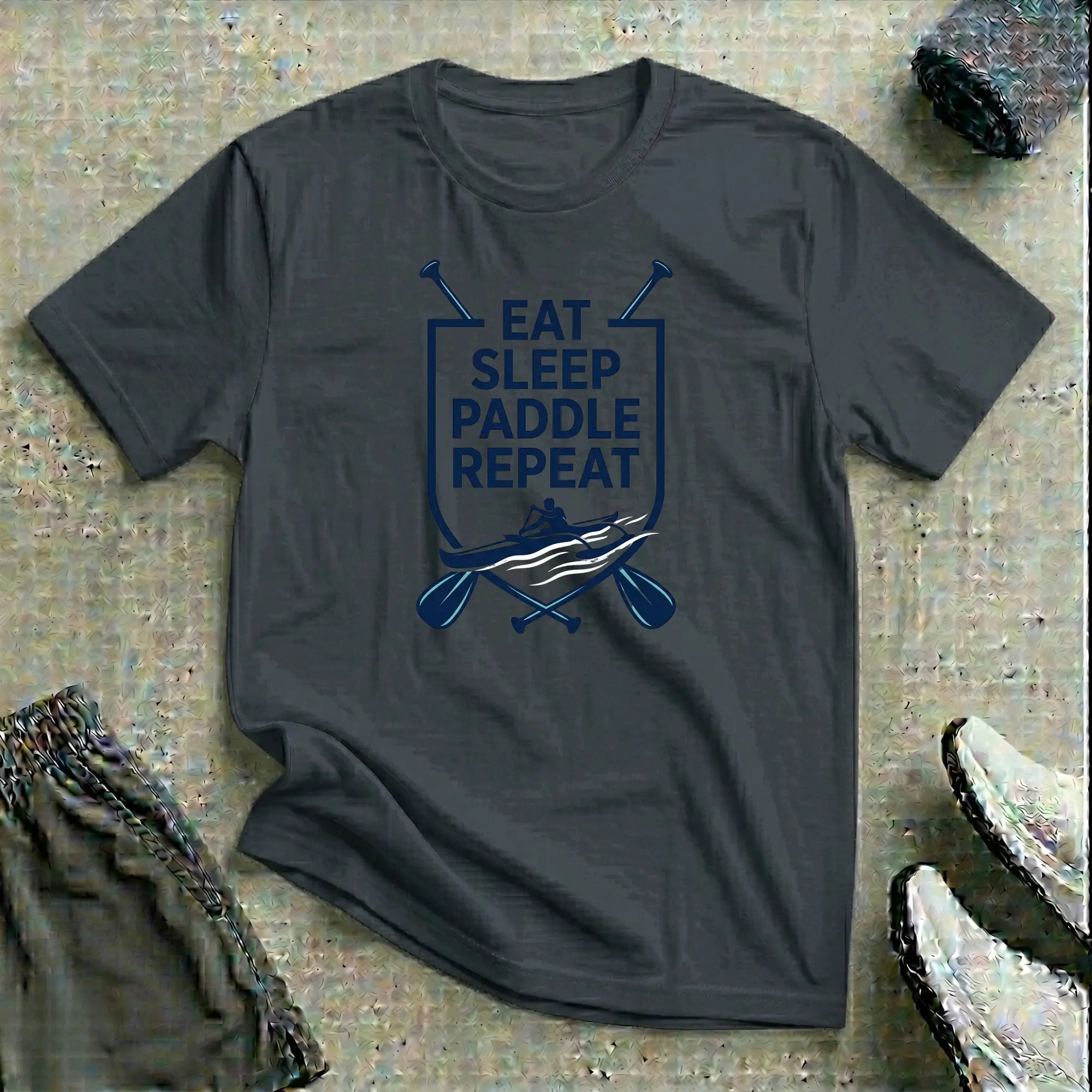 Eat Sleep Paddle Repeat. Va'a T-Shirt - LH Printify