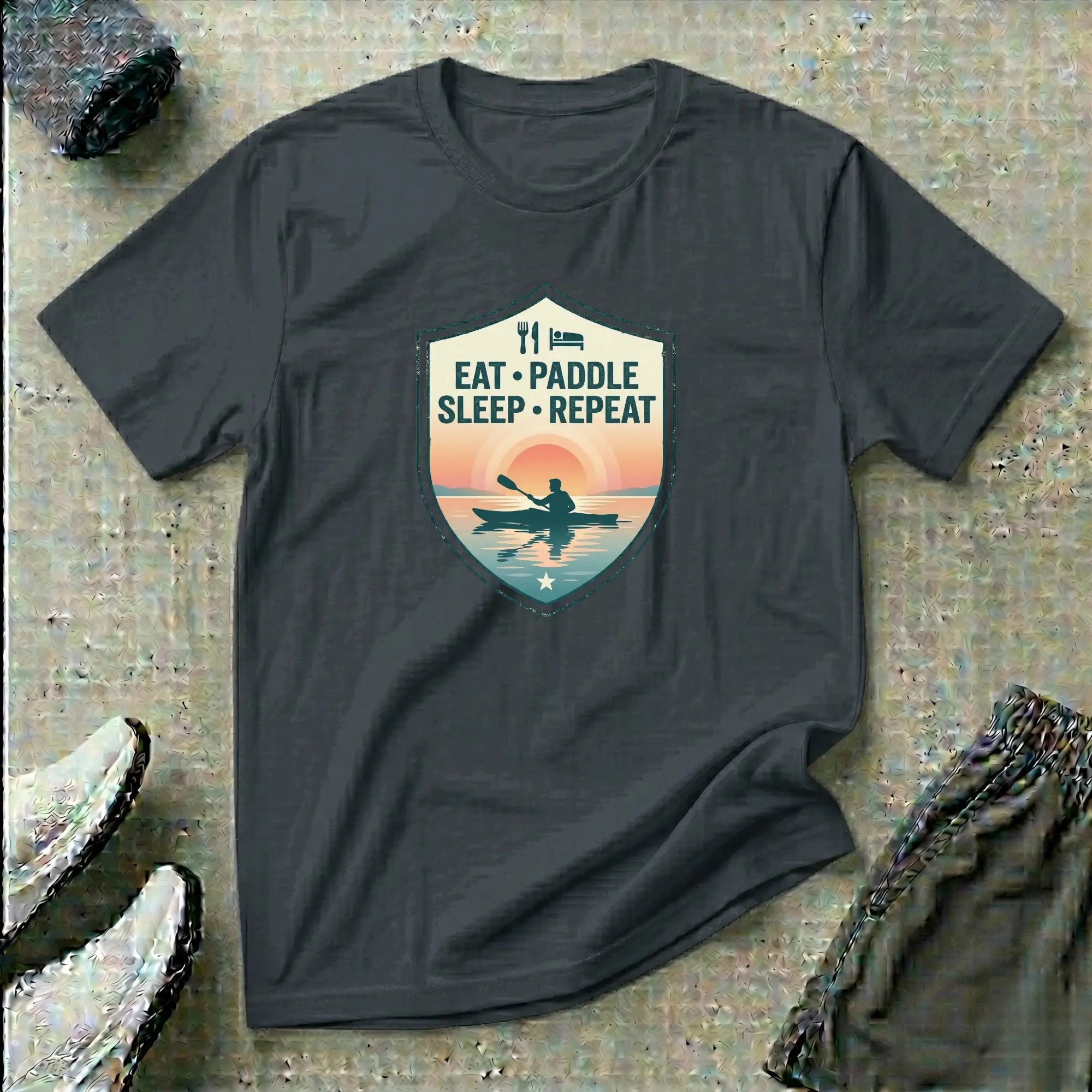 Eat Paddle Sleep Repeat. Ocean Kayak T-Shirt Printify