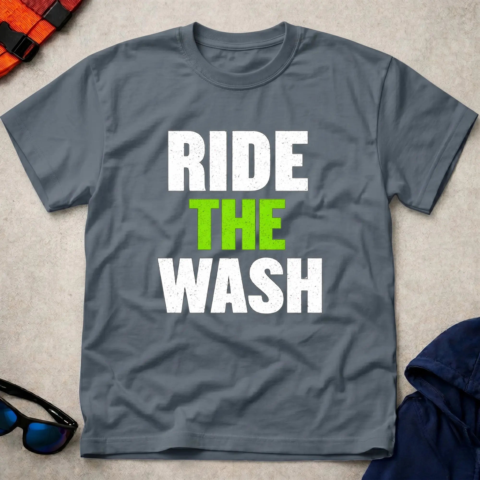 Dark Heather Ride The Wash surfski paddling tee — Vector Paddle