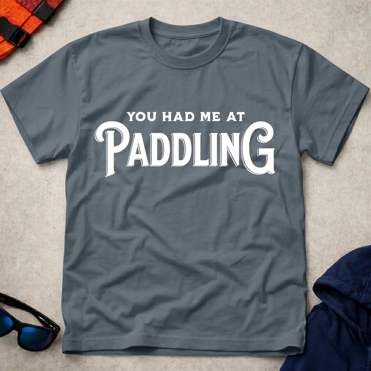 Dark Heather You Had Me At Paddling t-shirt – Vector Paddle