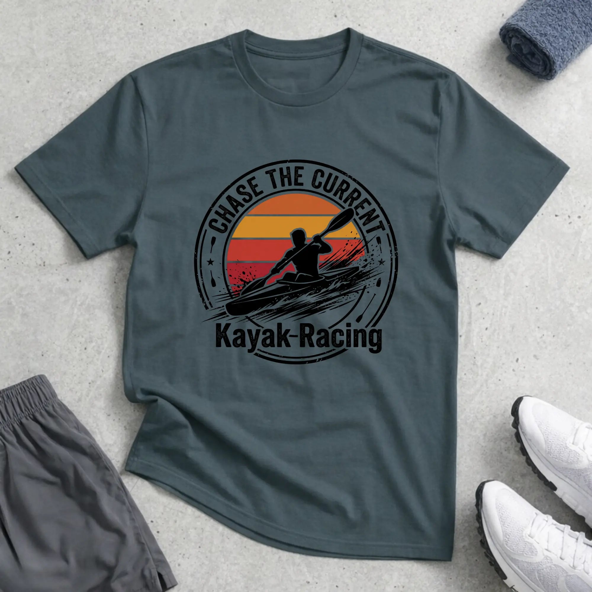 Chase The Current - Racing T-Shirt Printify