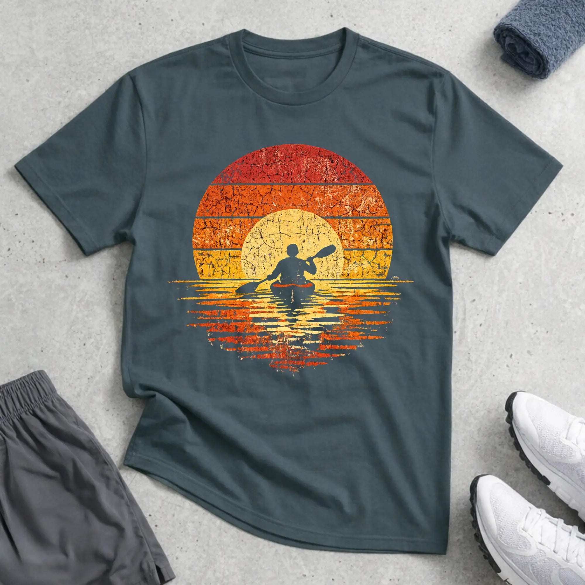 70s Retro Sunset. Relaxed T-Shirt Printify