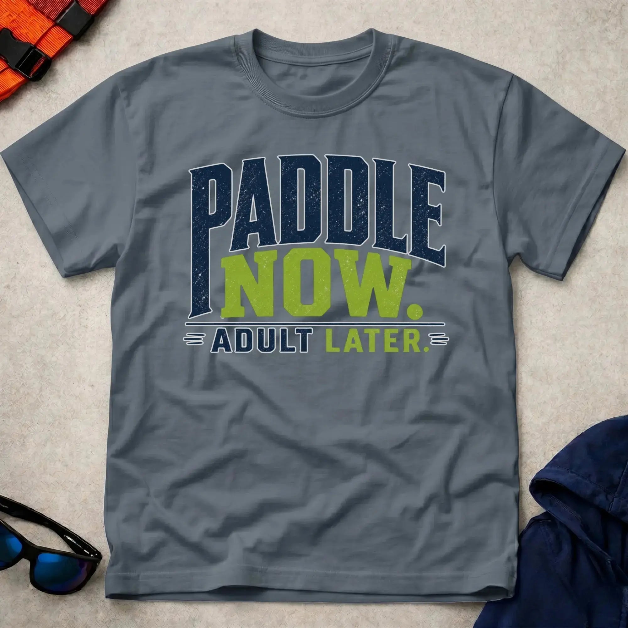 Dark Heather Paddle Now t-shirt – Vector Paddle