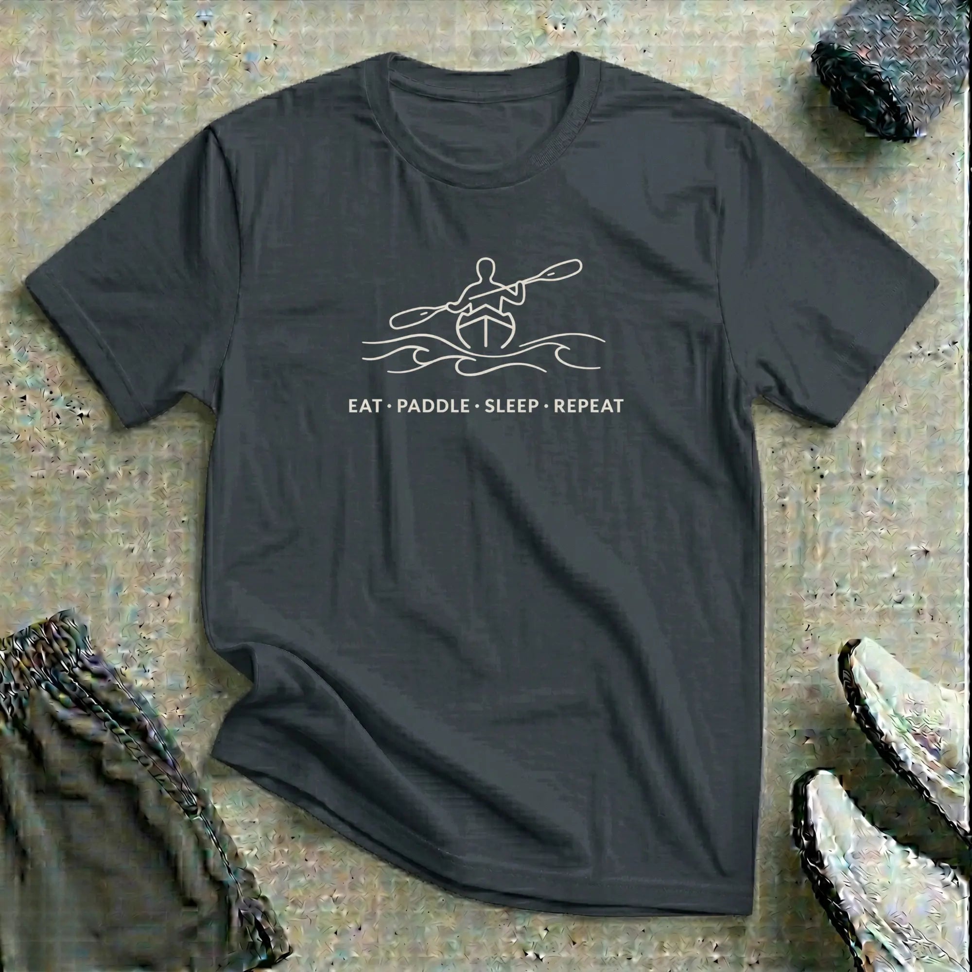 Eat Paddle Sleep Repeat. Kayak Shirt Printify