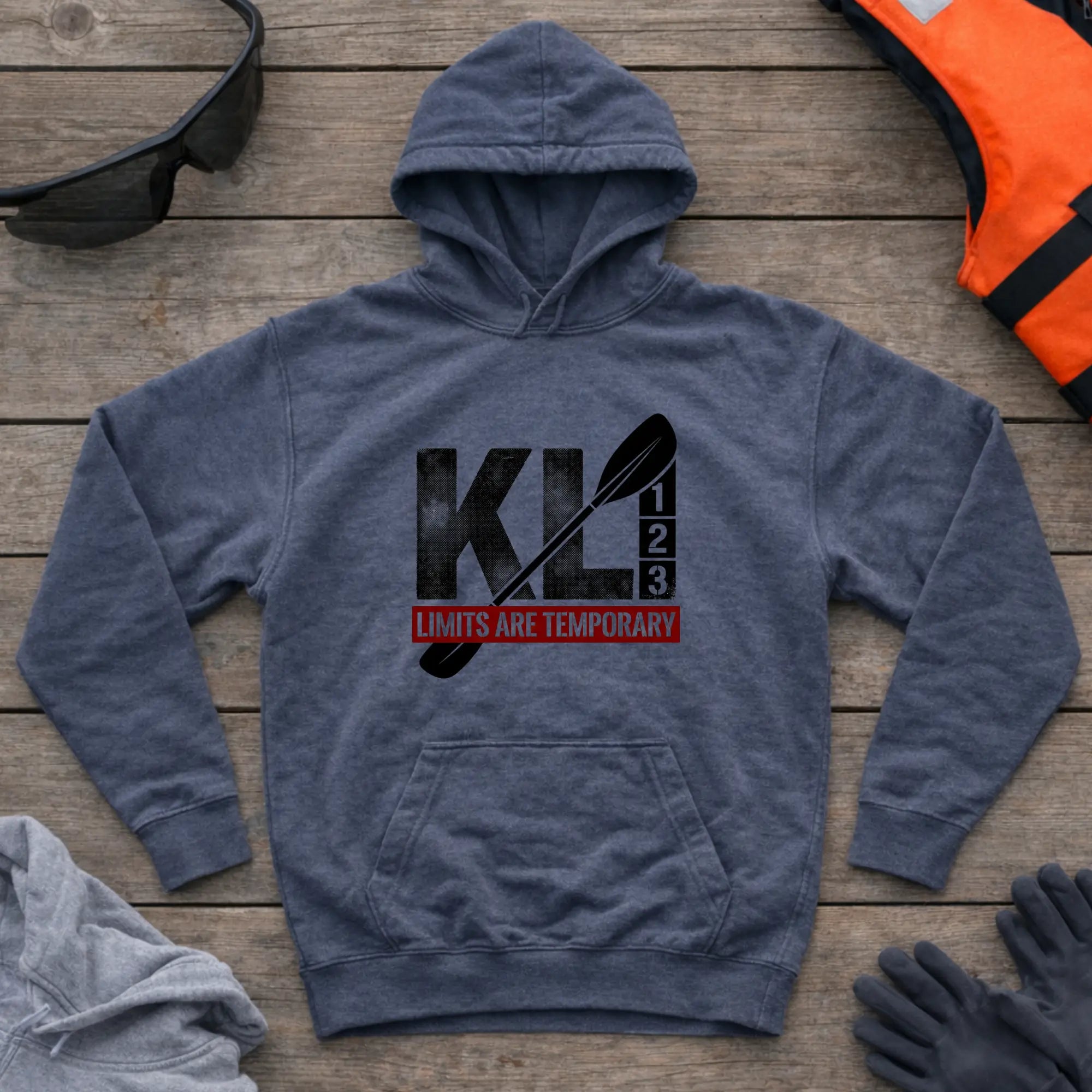 Hoodie - "KL1 2 3 Limits Are Temporary" - Paracanoe Va'a Printify