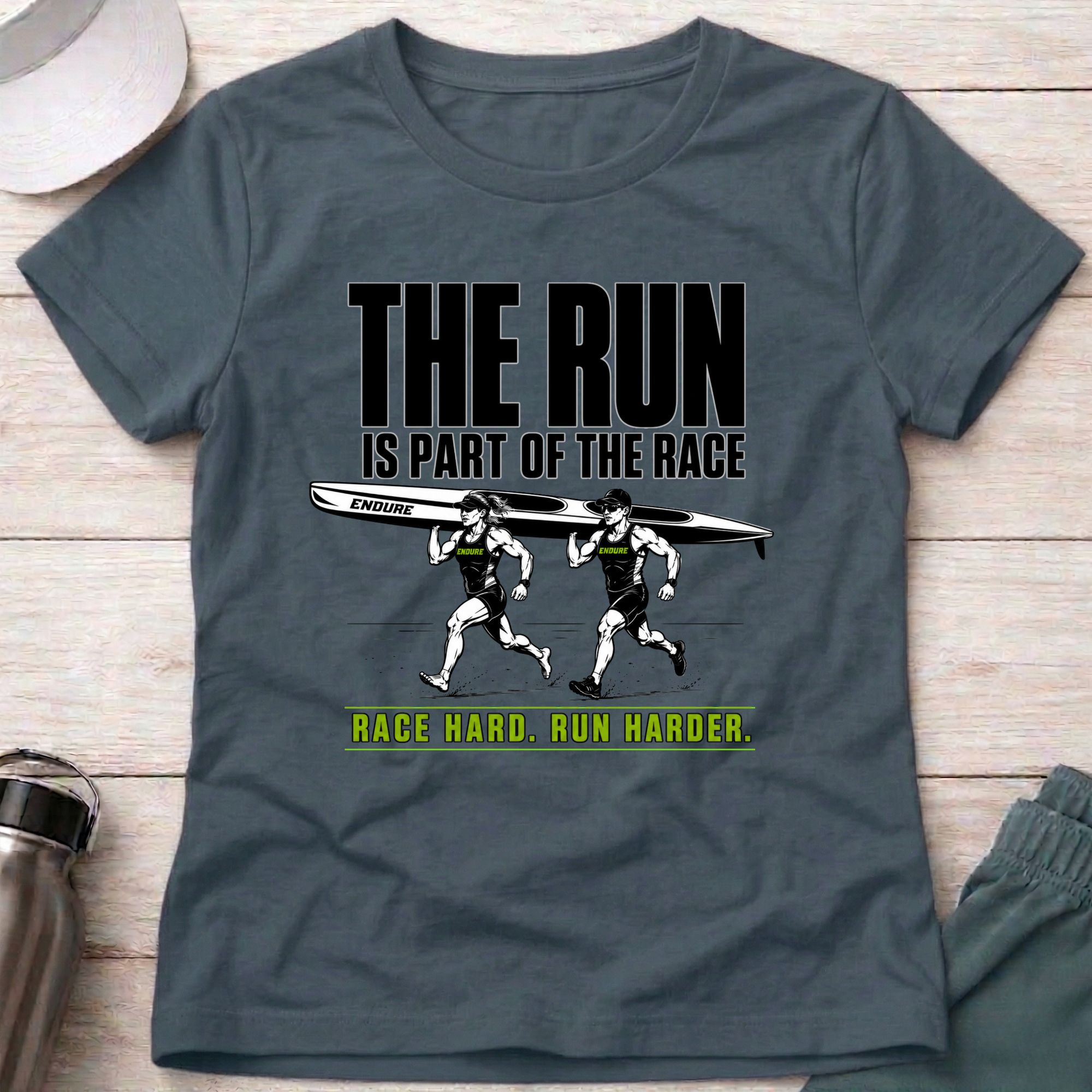 Endure The Run Is Part Of The Race — Fitted Tee 