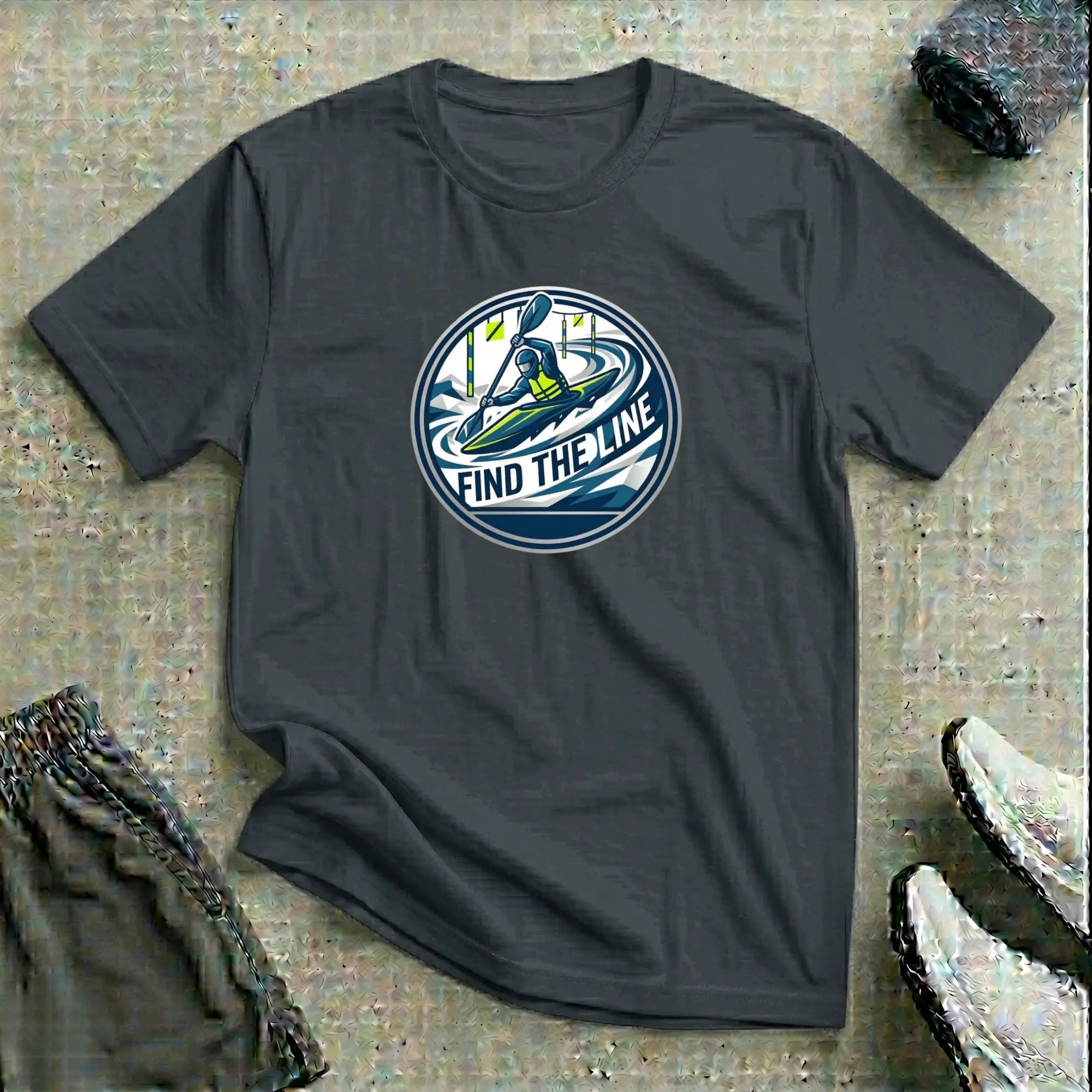 Slalom. Find The Line. Kayak Cross T-Shirt Printify