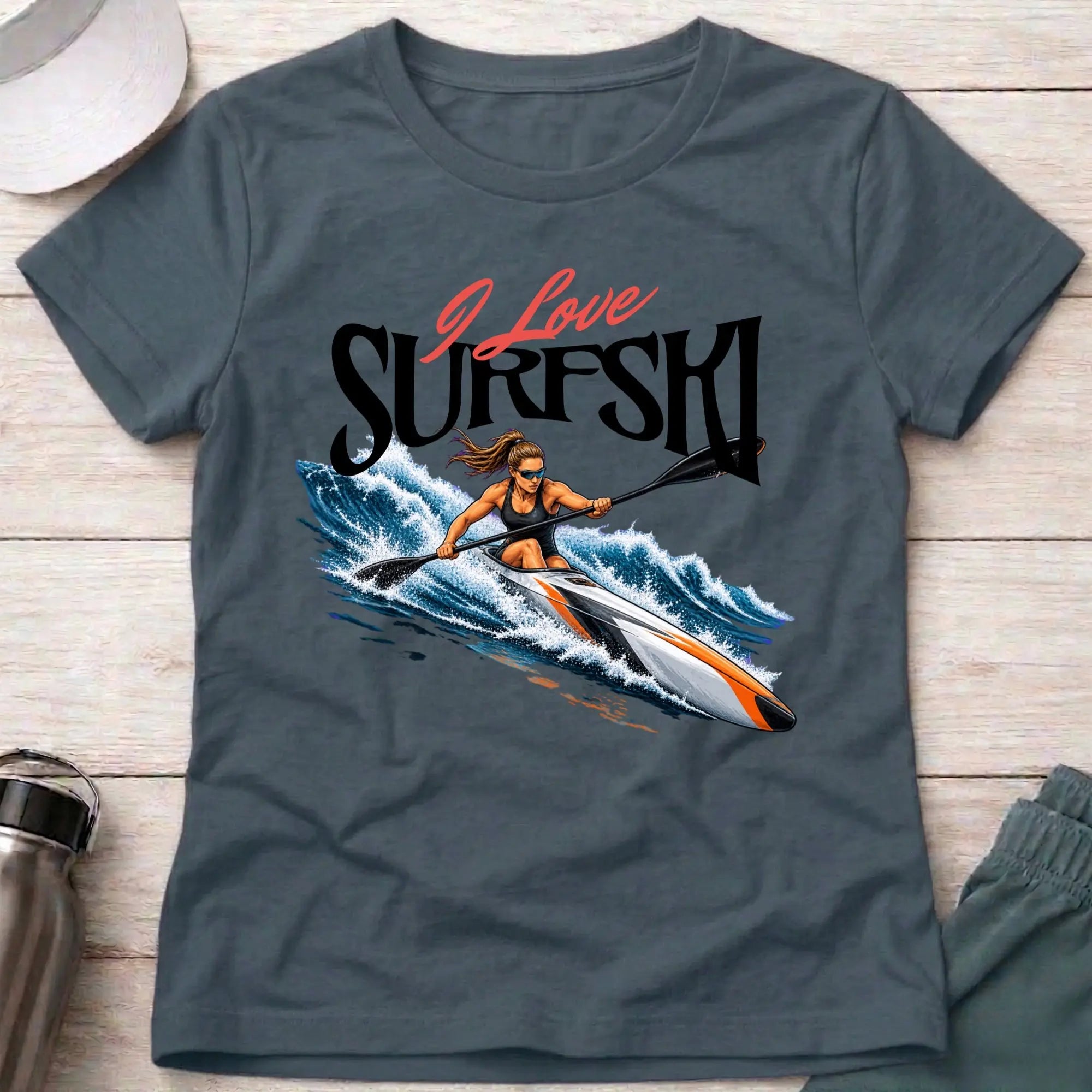 I Love Surfski Fitted Tee