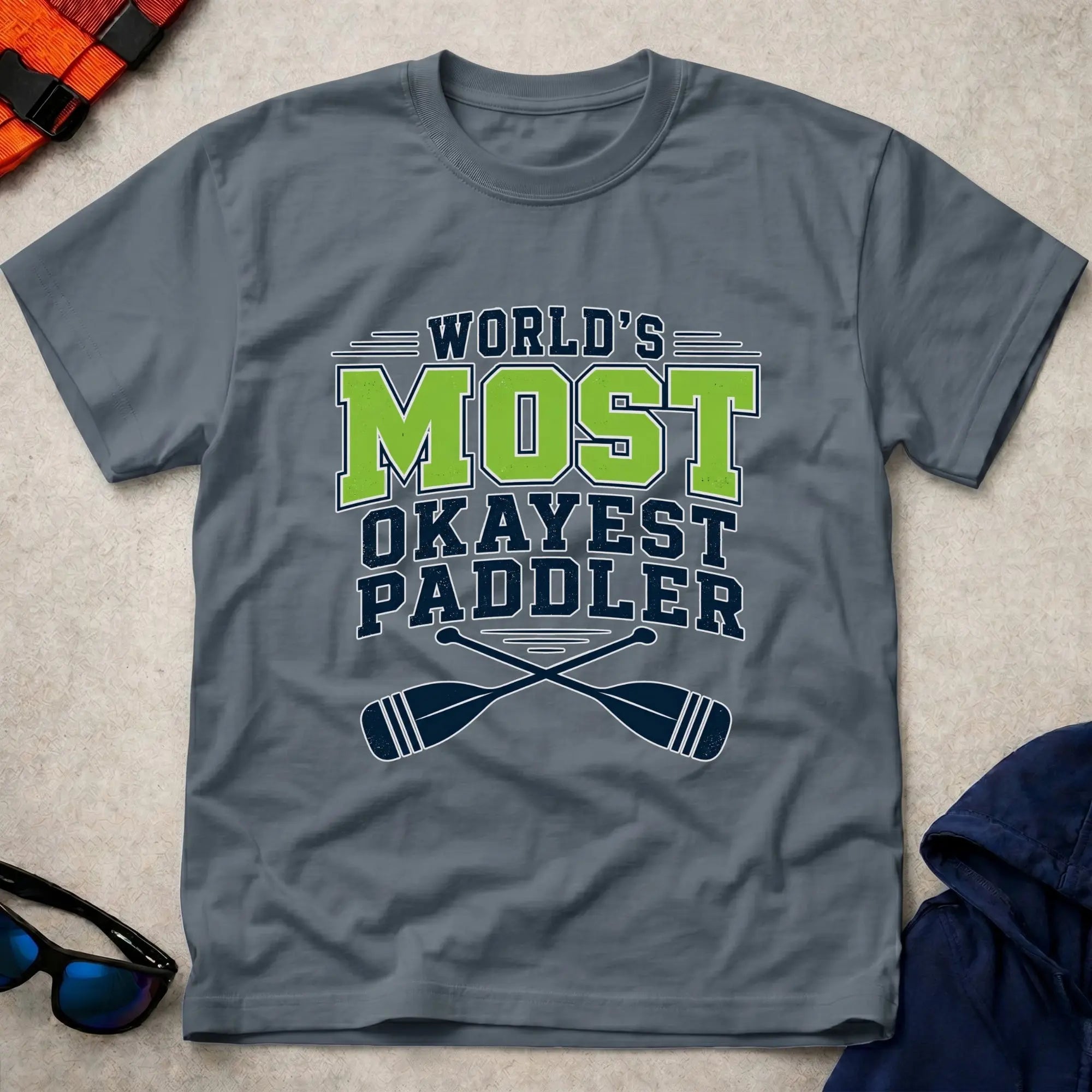 Dark Heather World's Most Okayest Paddler t-shirt – Vector Paddle